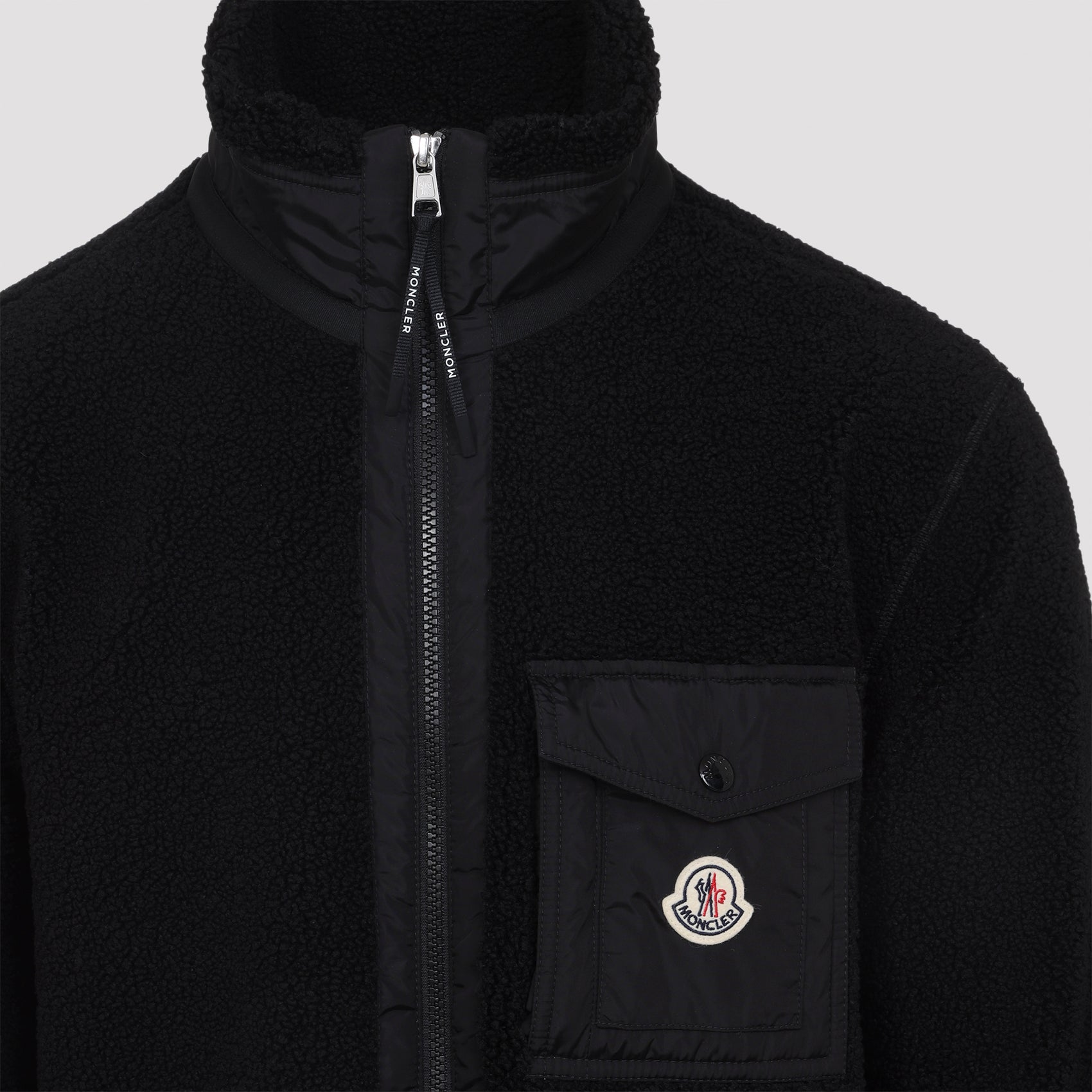 MONCLER Men's Zip-Up Sweatshirt with Pocket - Size M