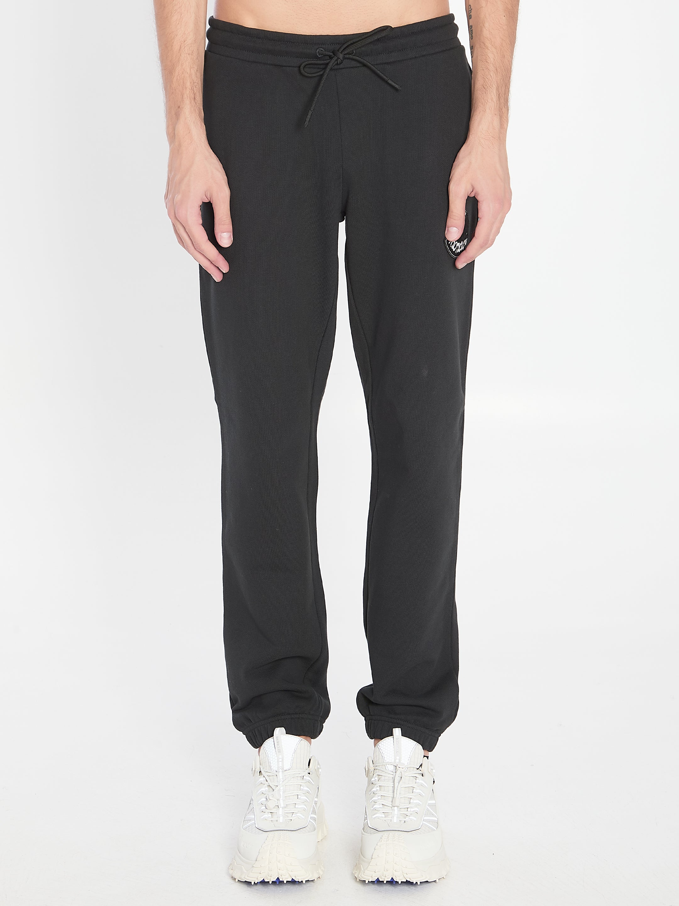 MONCLER Logo Detail Cotton Track Pants for Men