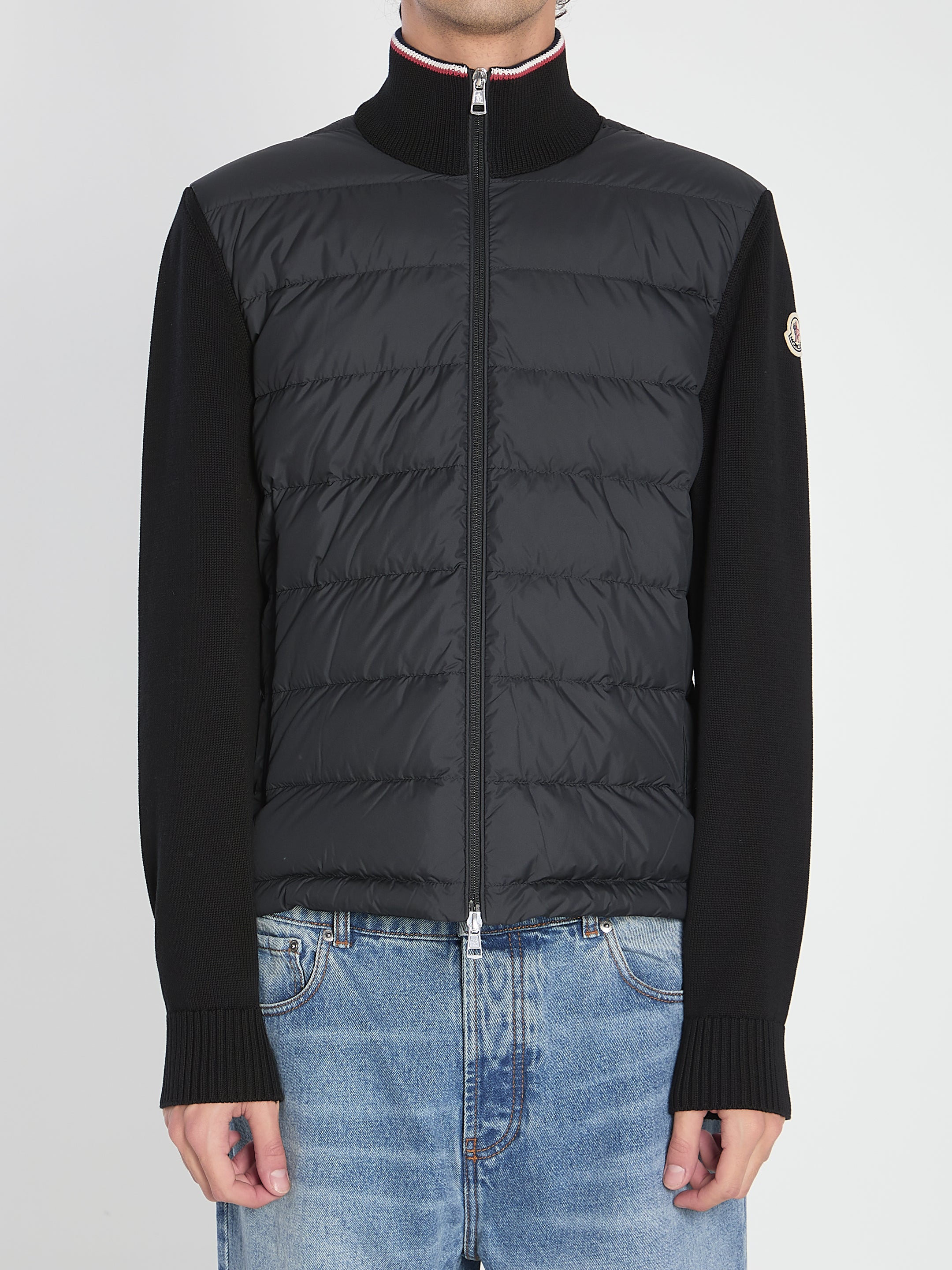 MONCLER Padded Zip-Up Cotton Cardigan for Men - FW25