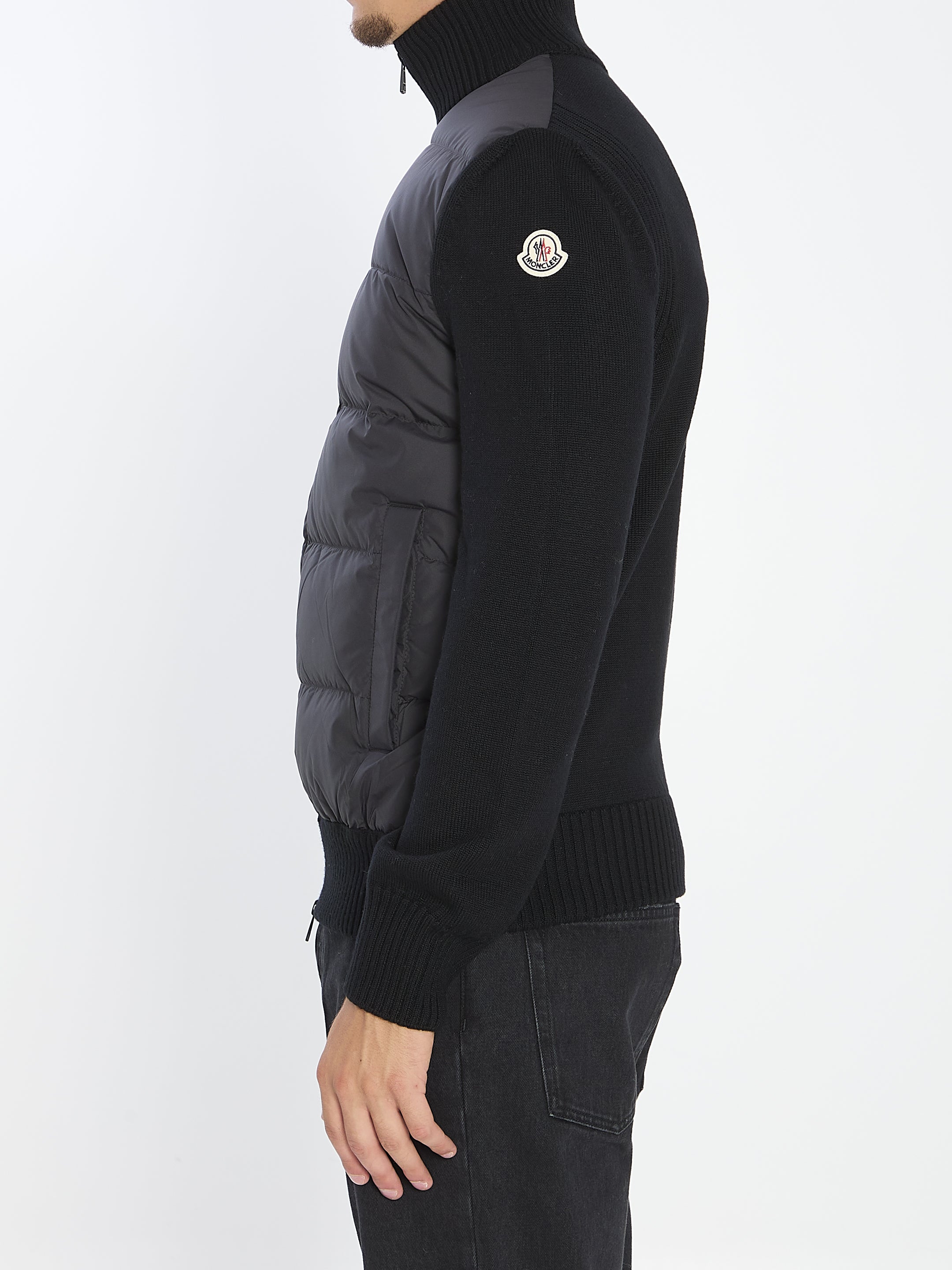 MONCLER Matte Padded Cardigan - Regular Fit, Size L