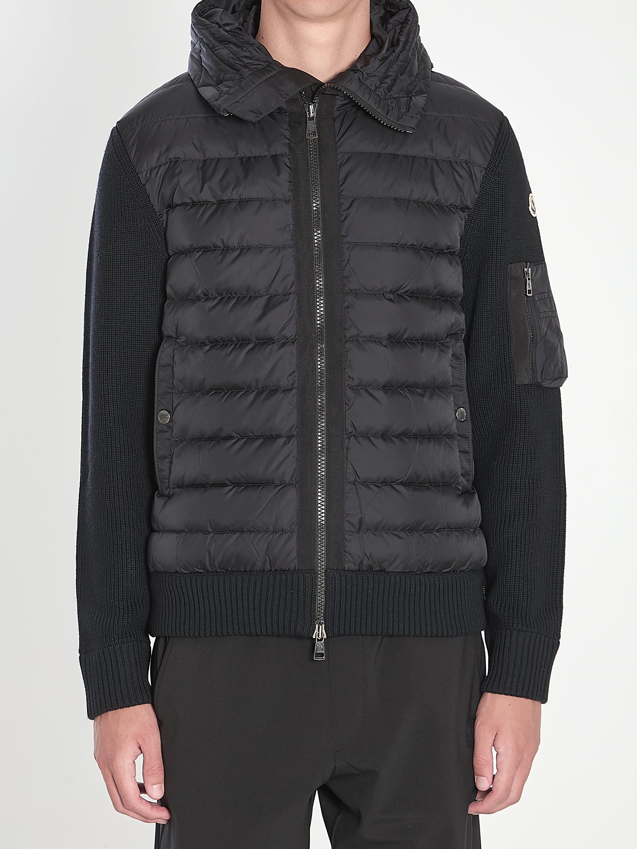 MONCLER Padded Front Panel Cardigan for Men