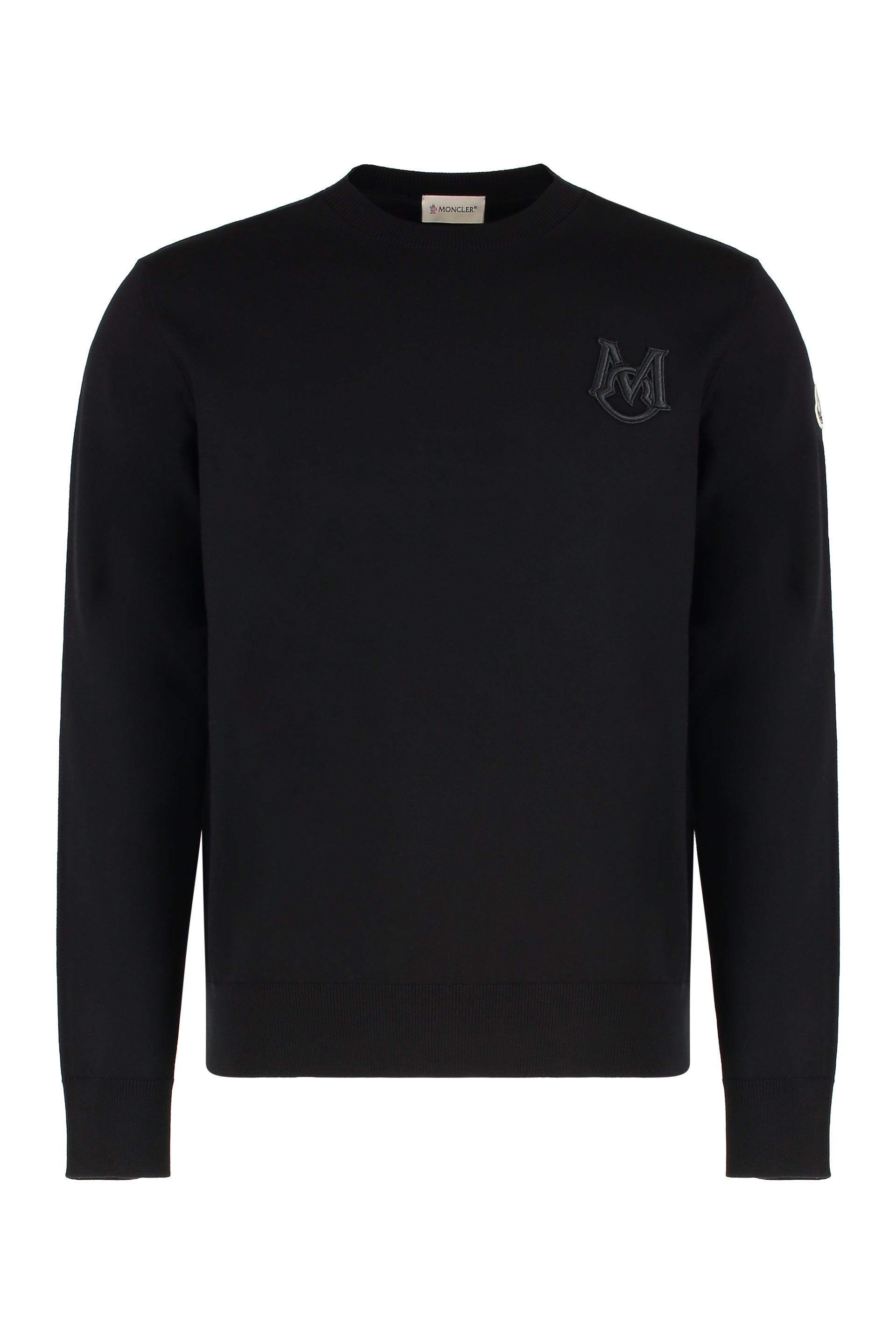 MONCLER Classic Long Sleeve Embroidered Sweater for Men