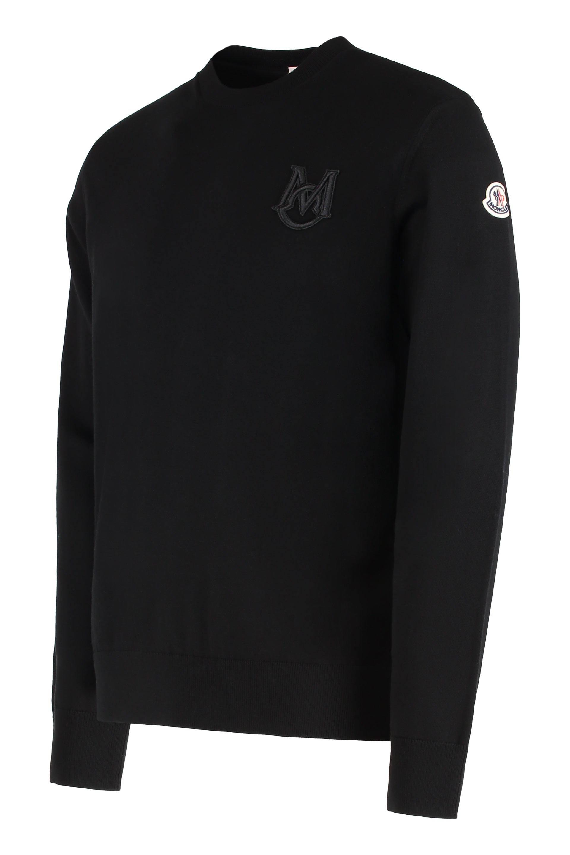 MONCLER Classic Long Sleeve Embroidered Sweater for Men