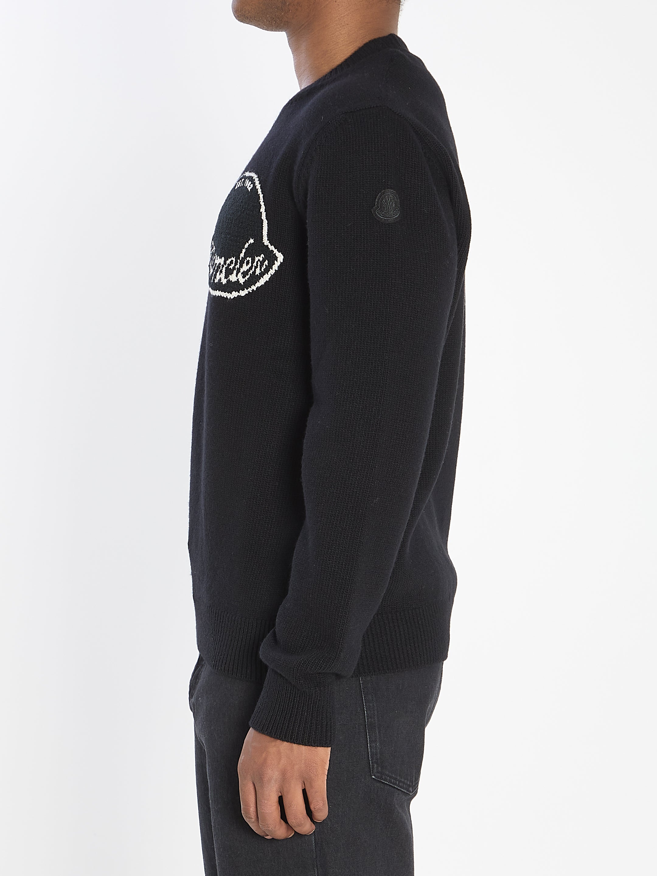 MONCLER Logo Sweater in Wool - Size L