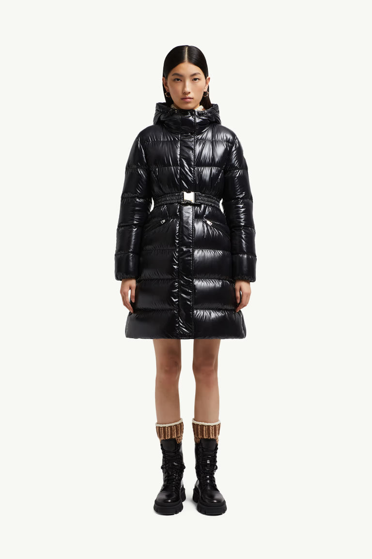 MONCLER Women's Long Down Jacket with Hood
