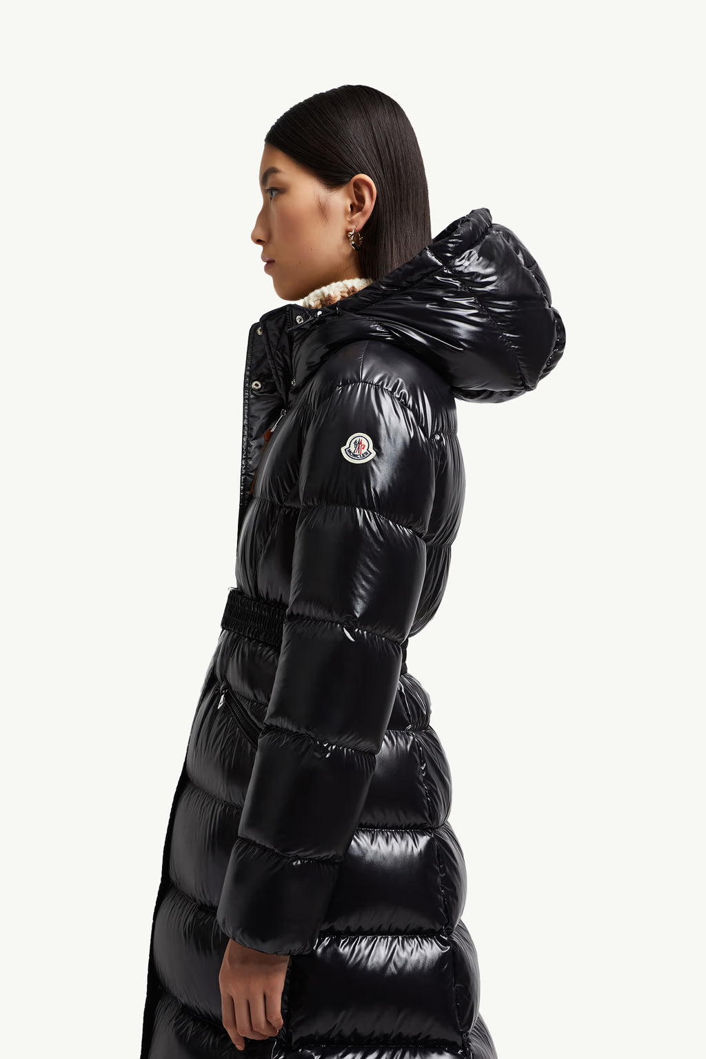 MONCLER Women's Long Down Jacket with Hood