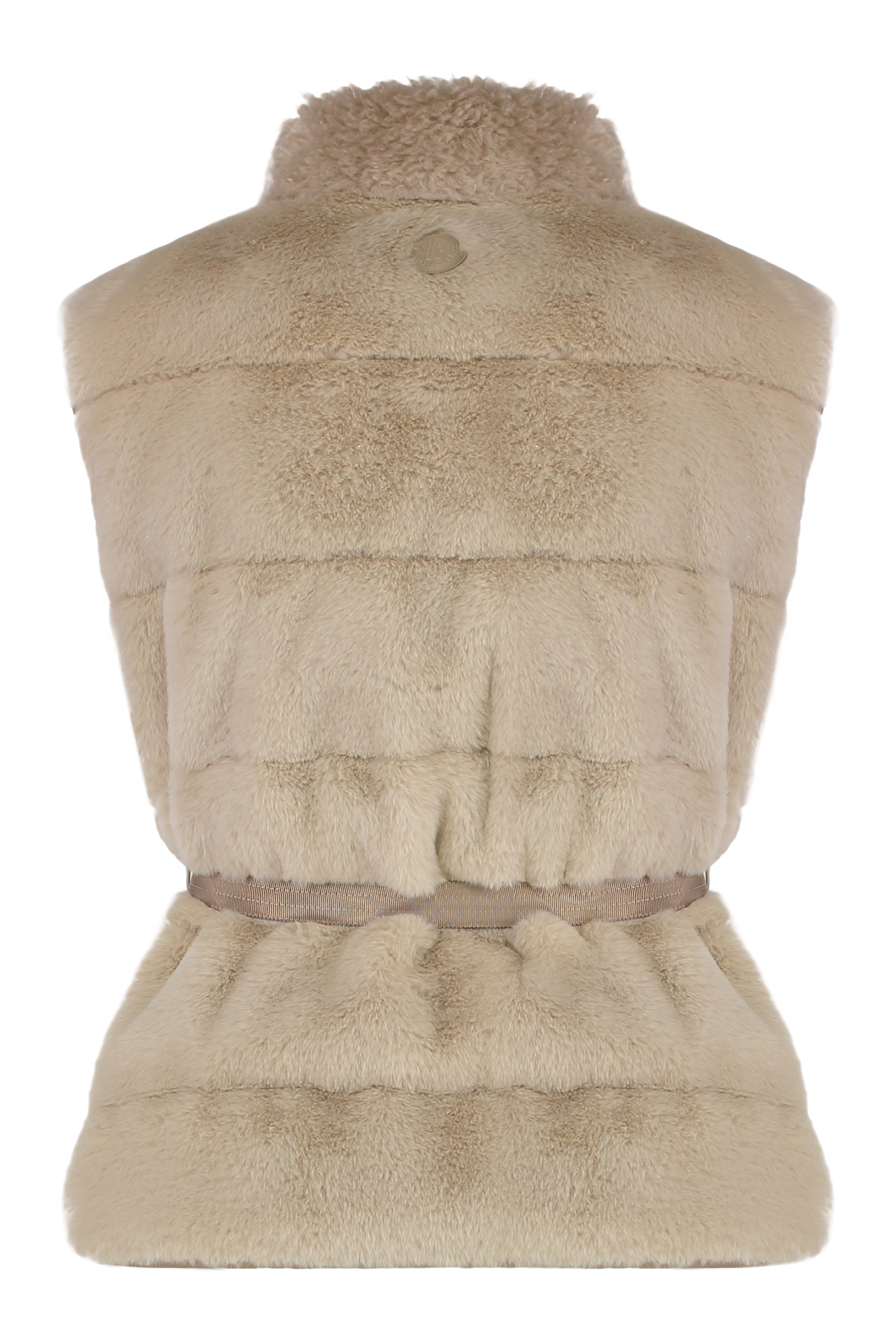MONCLER Faux Fur Waistcoat with Coordinated Waist Belt - Size 00 to 5