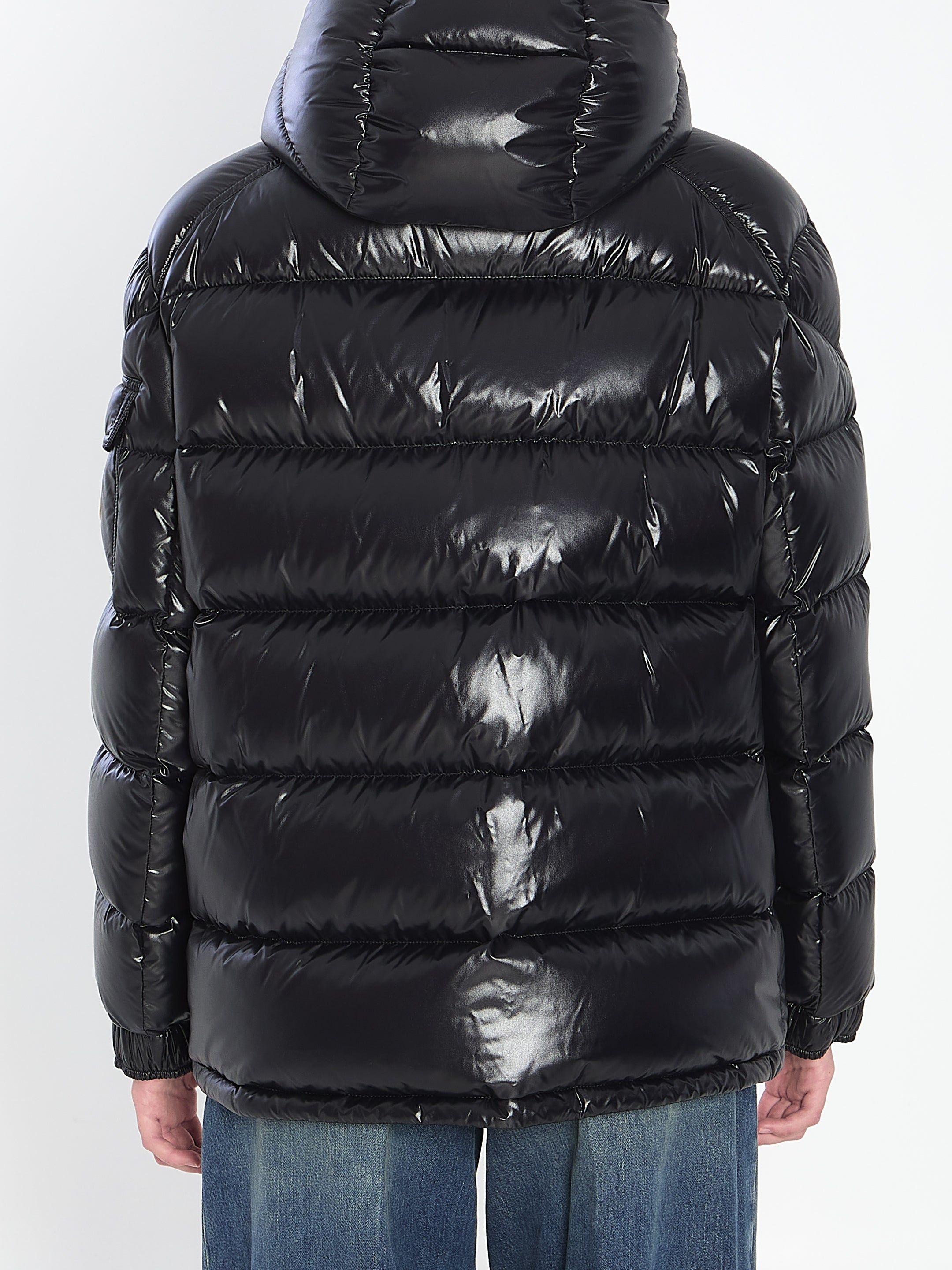 MONCLER Oversized Mini Puffer Jacket with Removable Hood - Women's