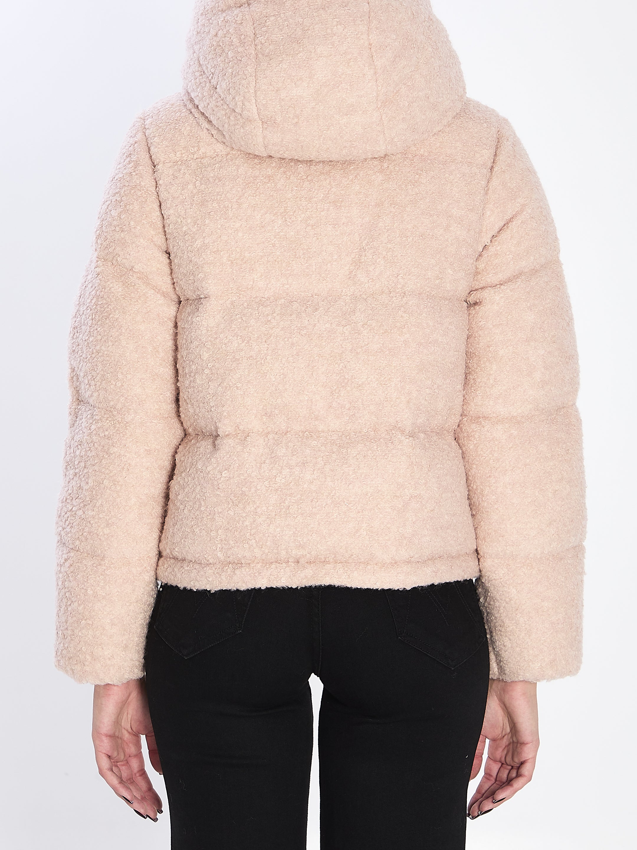 MONCLER Furry-Effect Down Puffer Jacket - Size 01 US