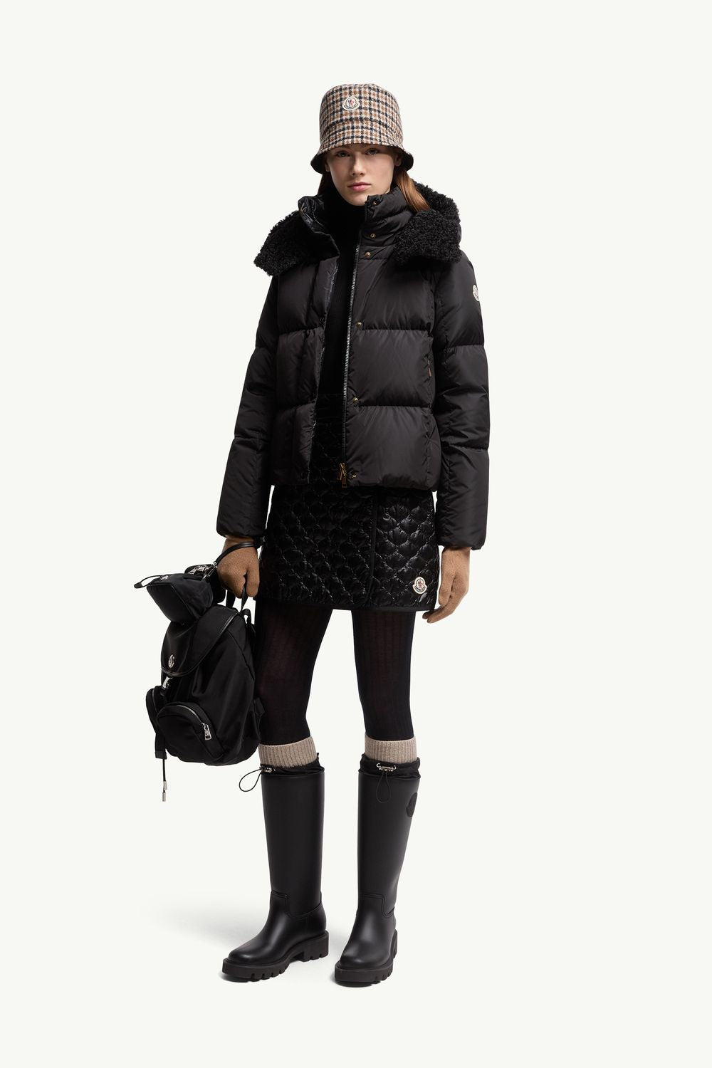 MONCLER Quilted A-Line Mini Skirt for Women