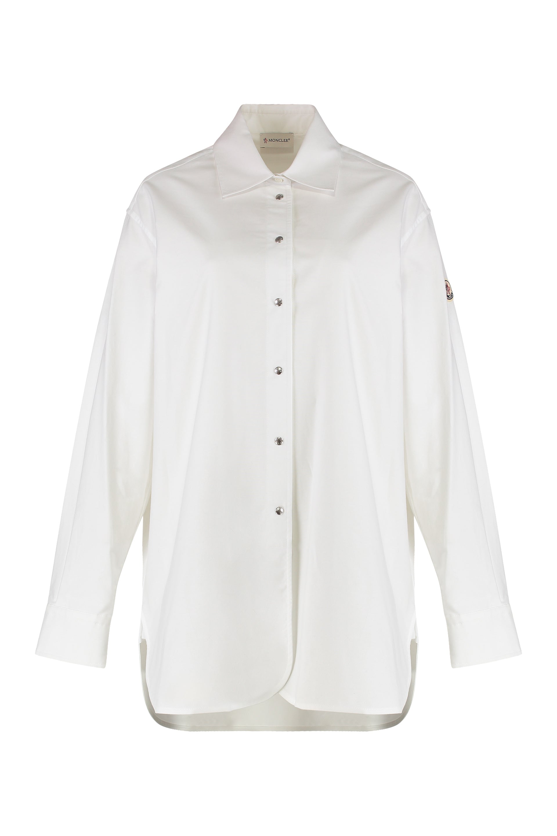 MONCLER Cotton Poplin Polo Neck Shirt for Women