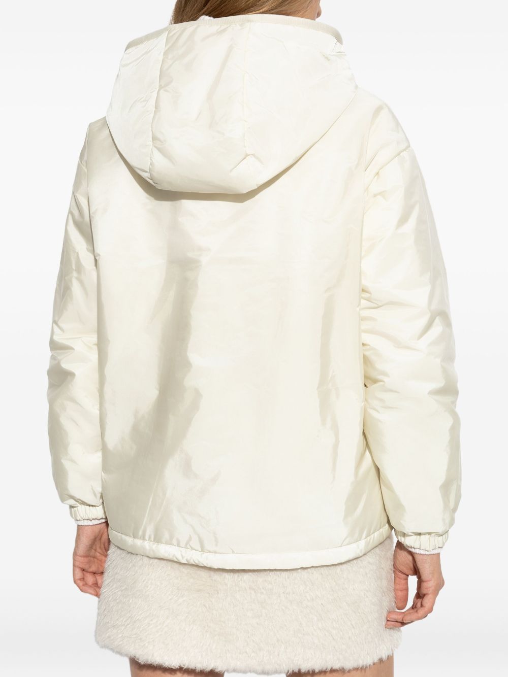 MONCLER Curly Texture Hoodie with Zip Fastening for Women