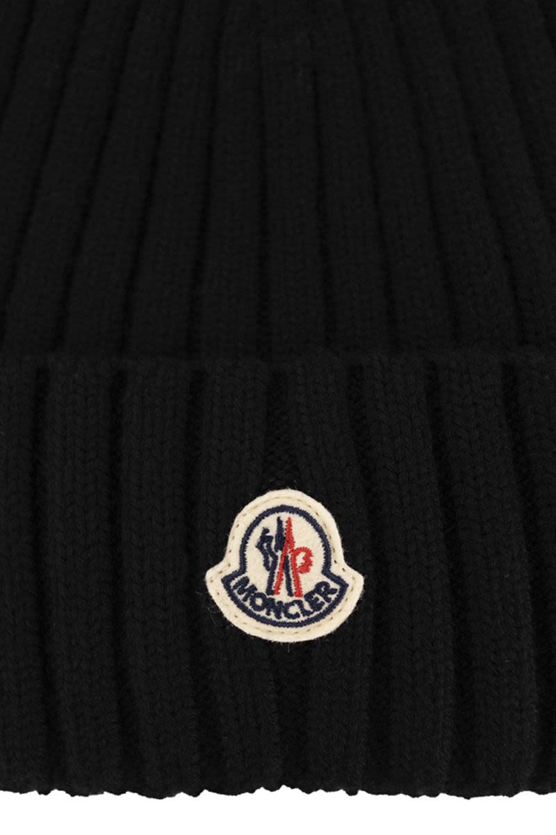 MONCLER Branded Patch Beanie for Women - Fall/Winter 2025