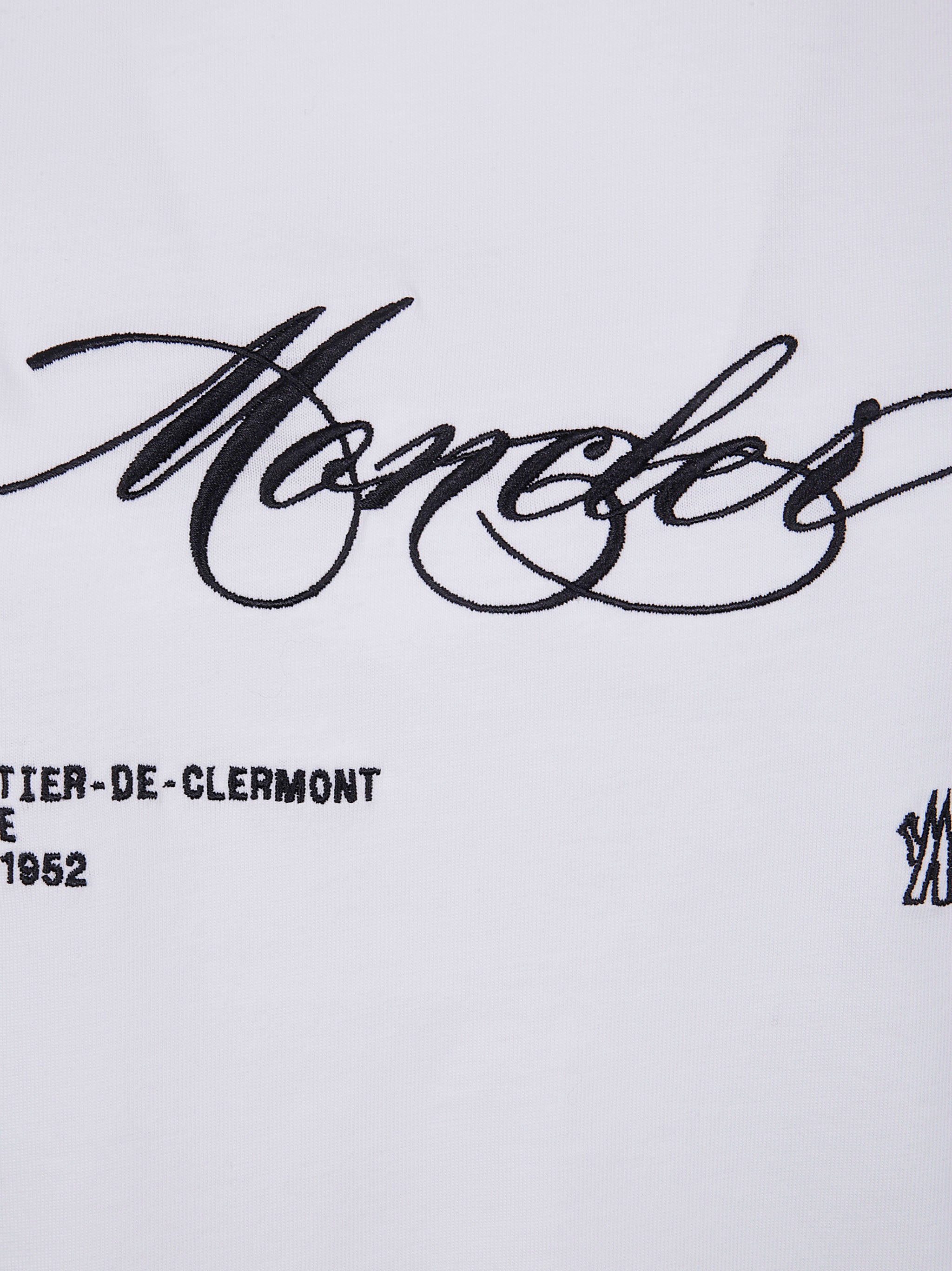 MONCLER Embroidered Cursive Logo Cotton T-Shirt