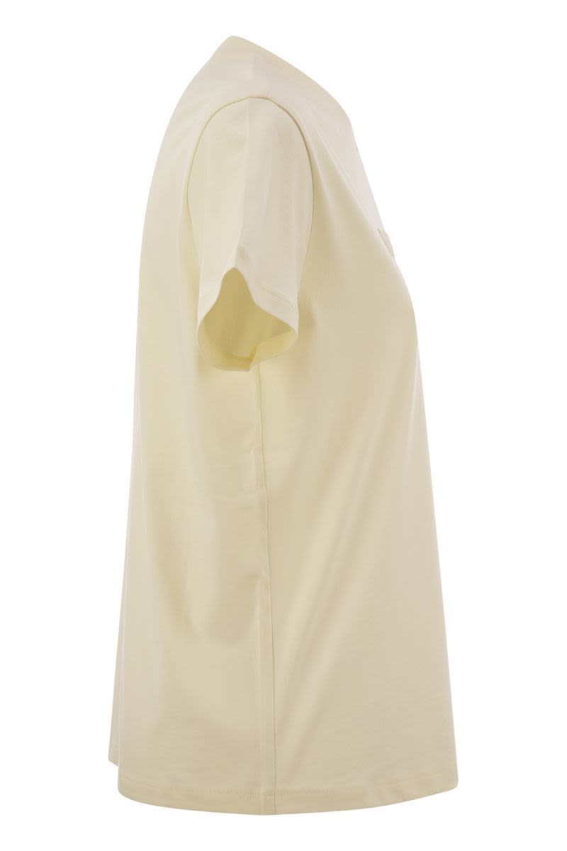 MONCLER Classic Round Neck Cotton T-Shirt