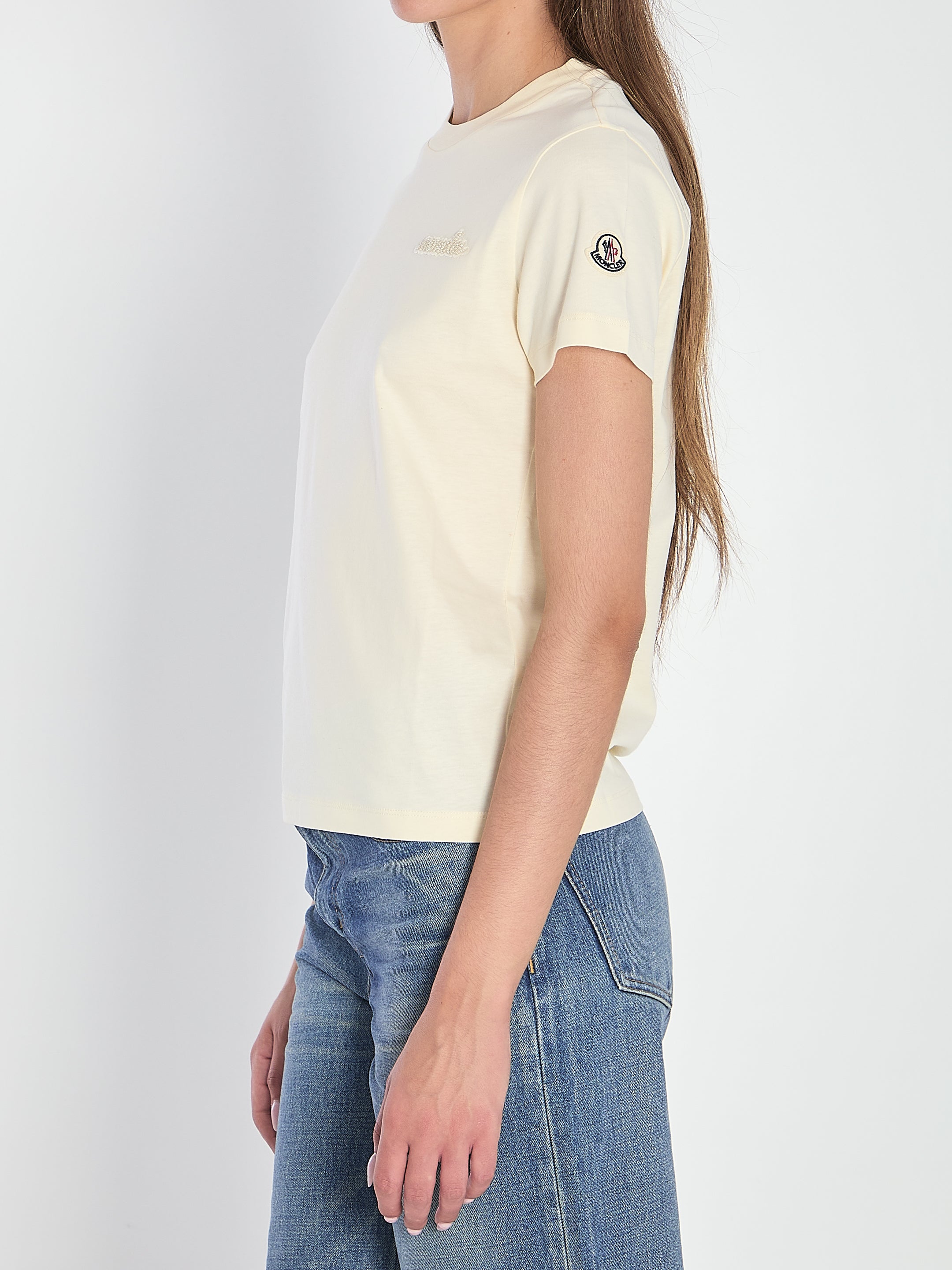 MONCLER Beaded Logo T-Shirt - XS