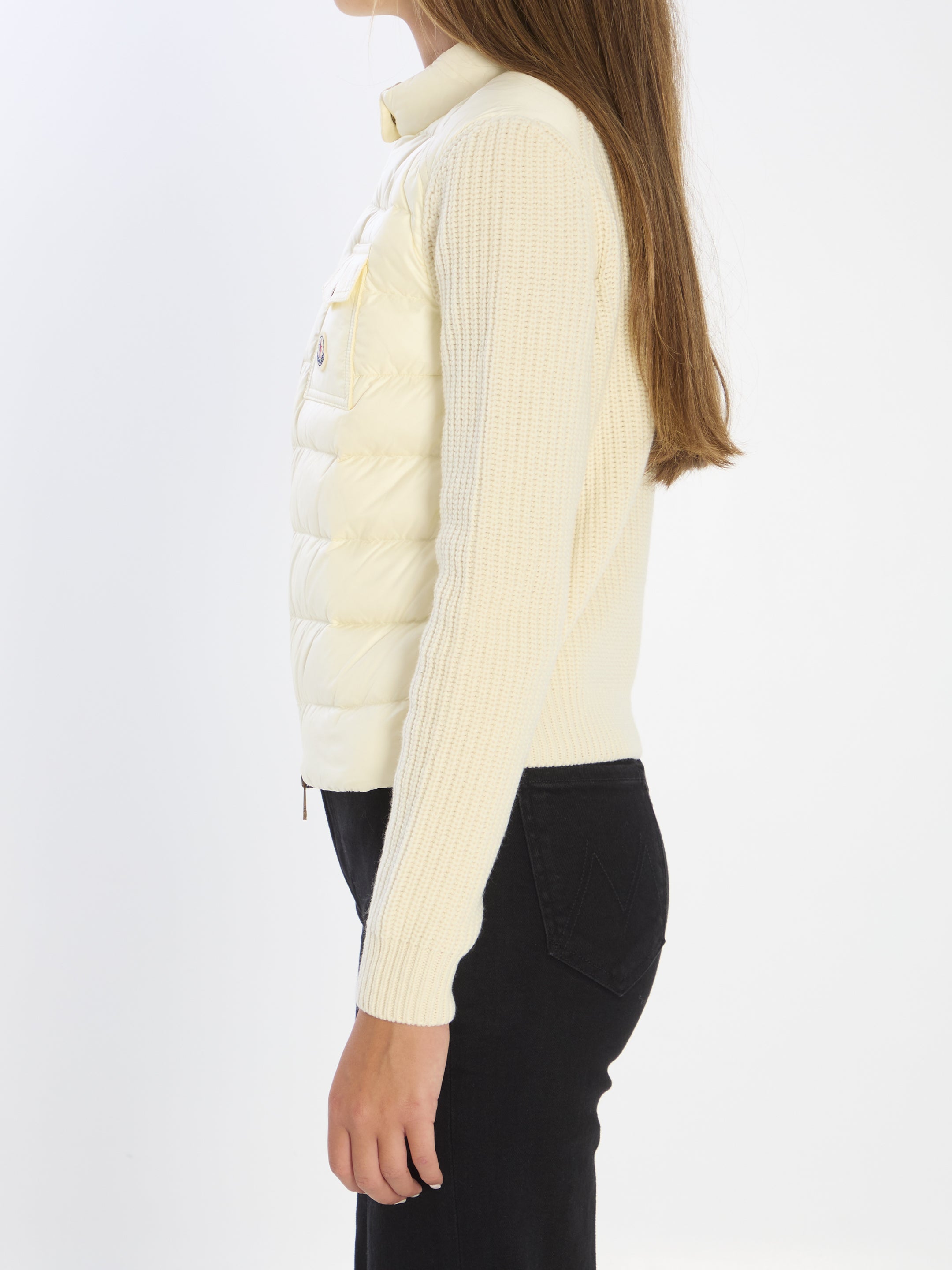 MONCLER Padded Wool Zip-Up Cardigan for Women