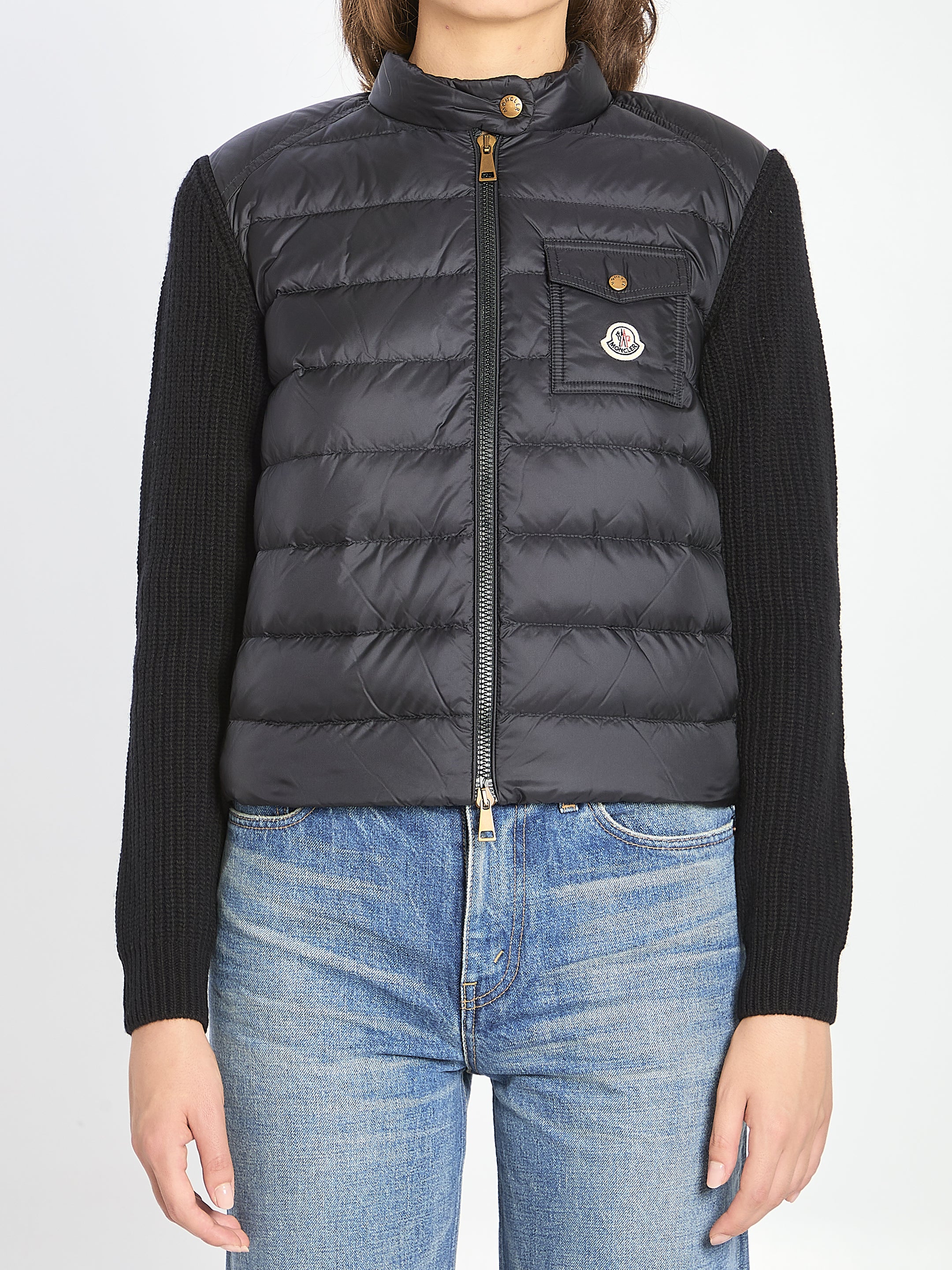 MONCLER Ribbed Sweater with Goose-Feather Filling - Women's FW25