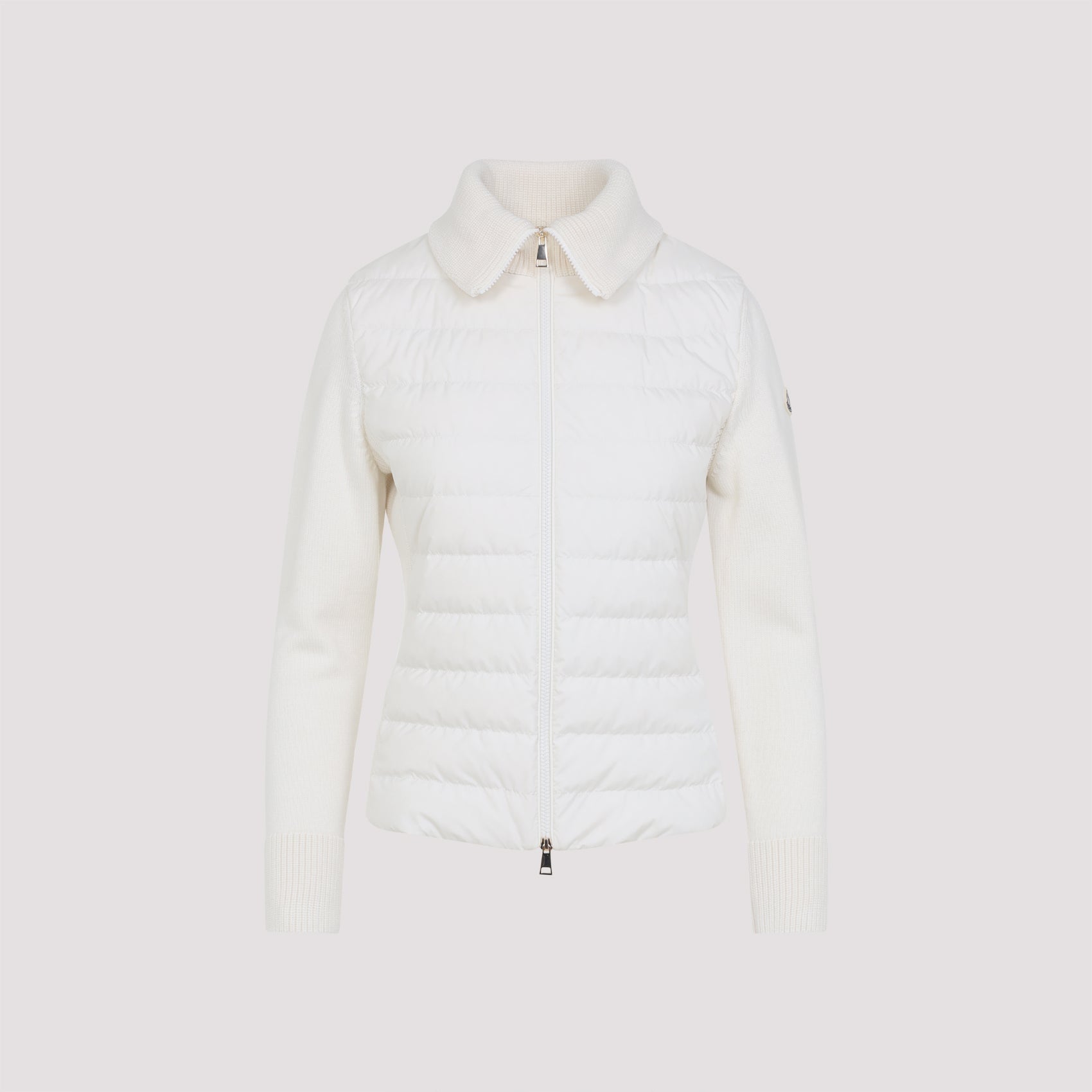 MONCLER Padded Cardigan with High Collar - Slim Fit