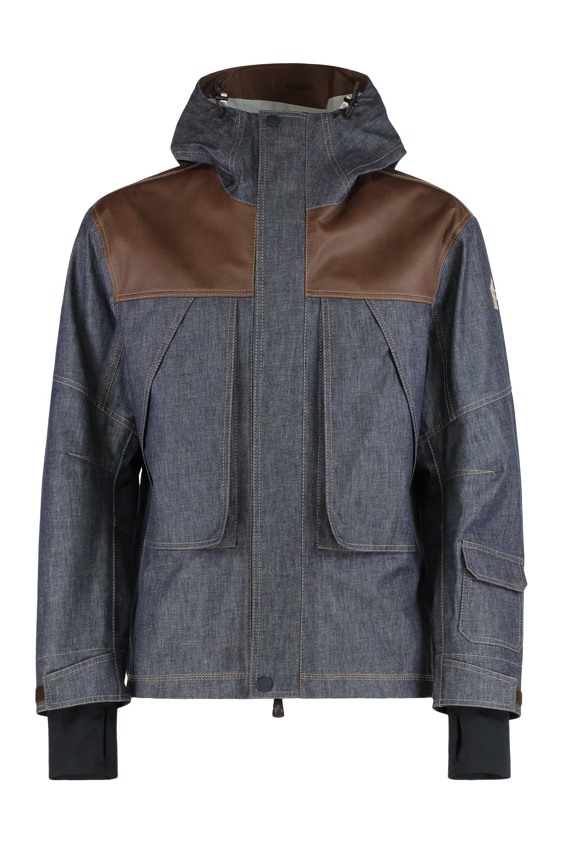 MONCLER GRENOBLE Men's Padded Denim Ski Jacket