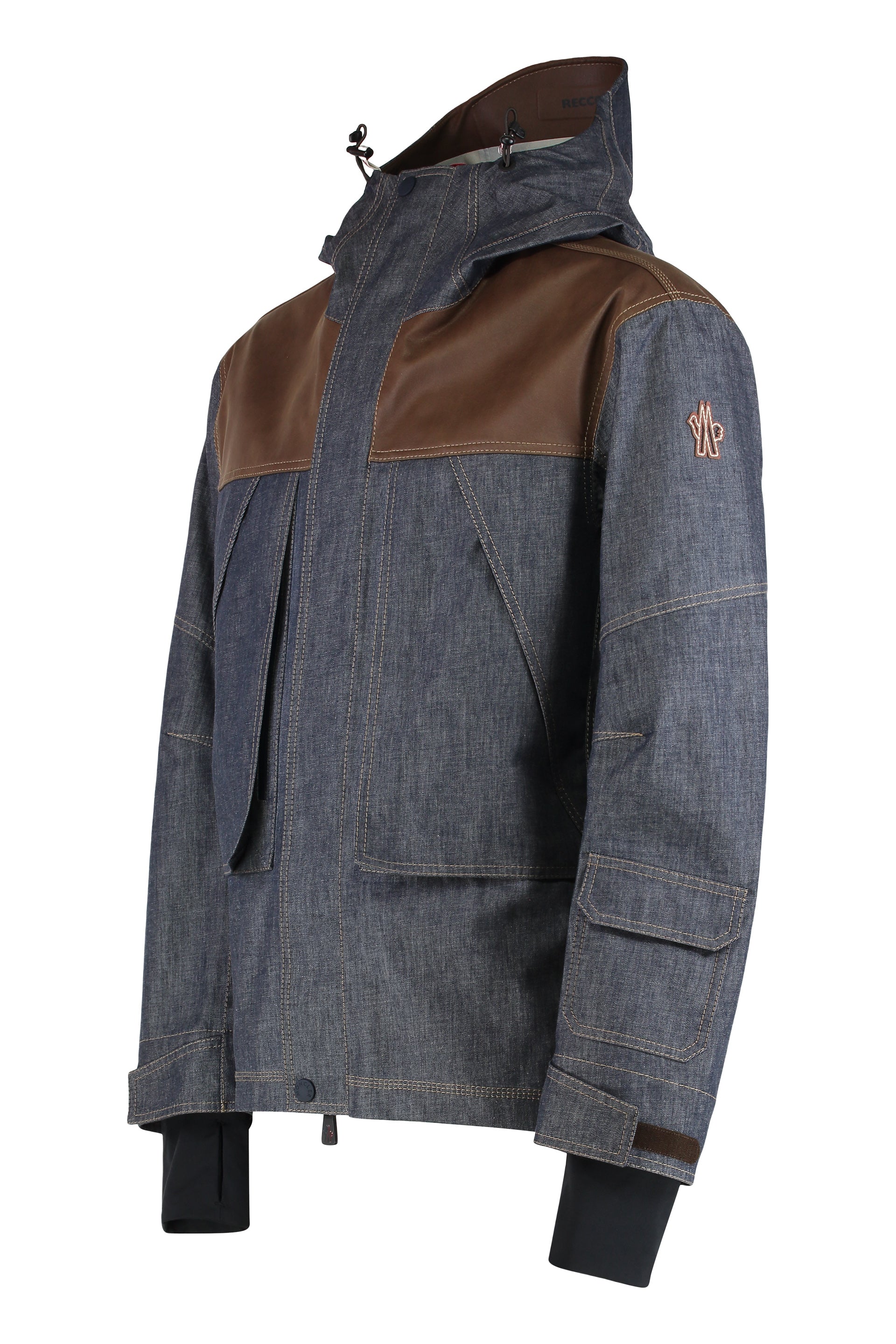 MONCLER GRENOBLE Men's Padded Denim Ski Jacket