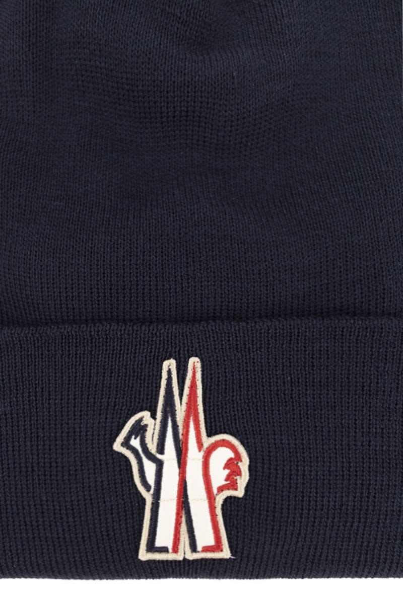 MONCLER GRENOBLE Premium Wool Hat with Embroidered Logo - FW25