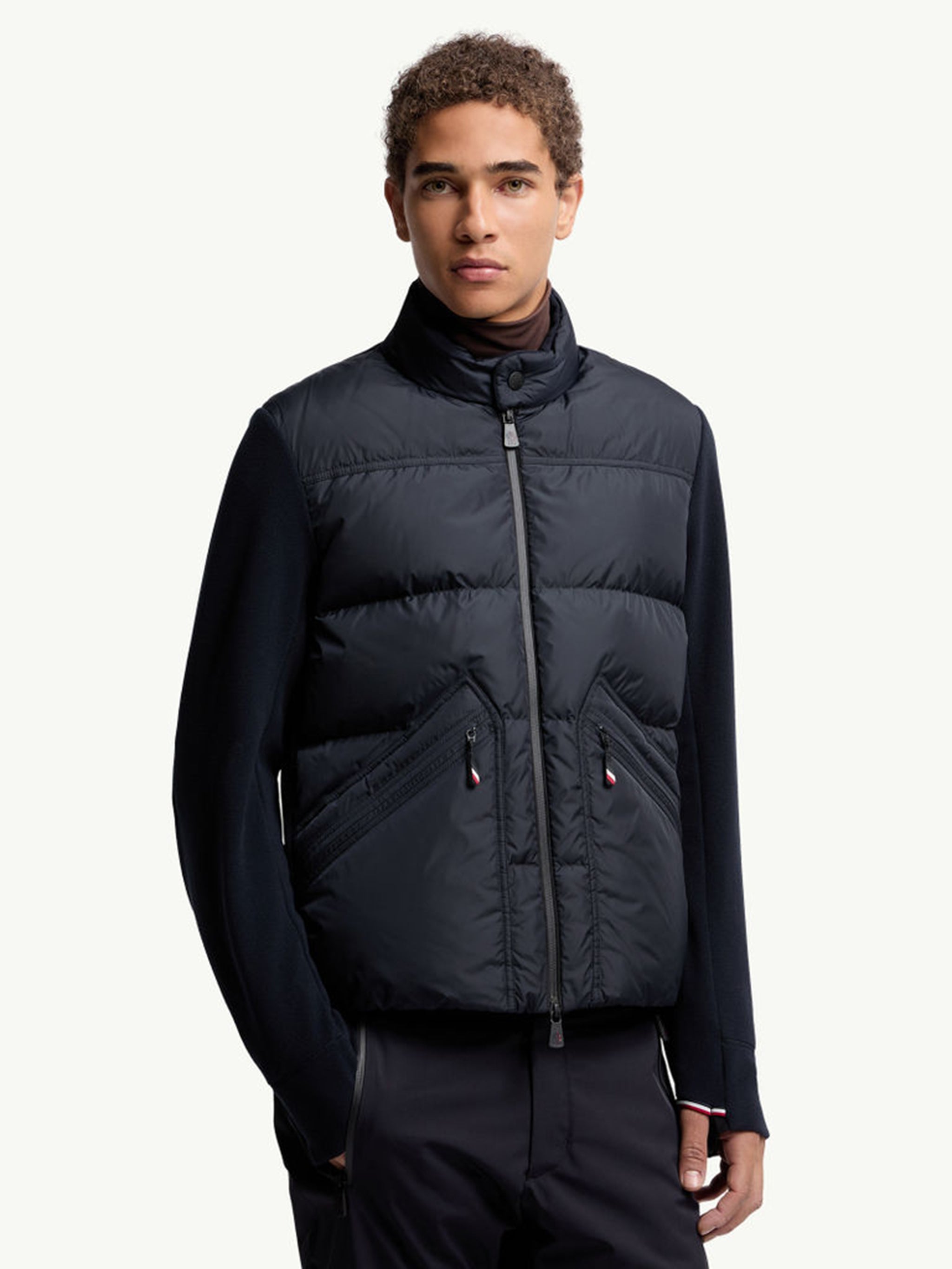 MONCLER GRENOBLE Men's Padded Cardigan with Zip - Perfect Mid-Layer for Skiing and Snowboarding