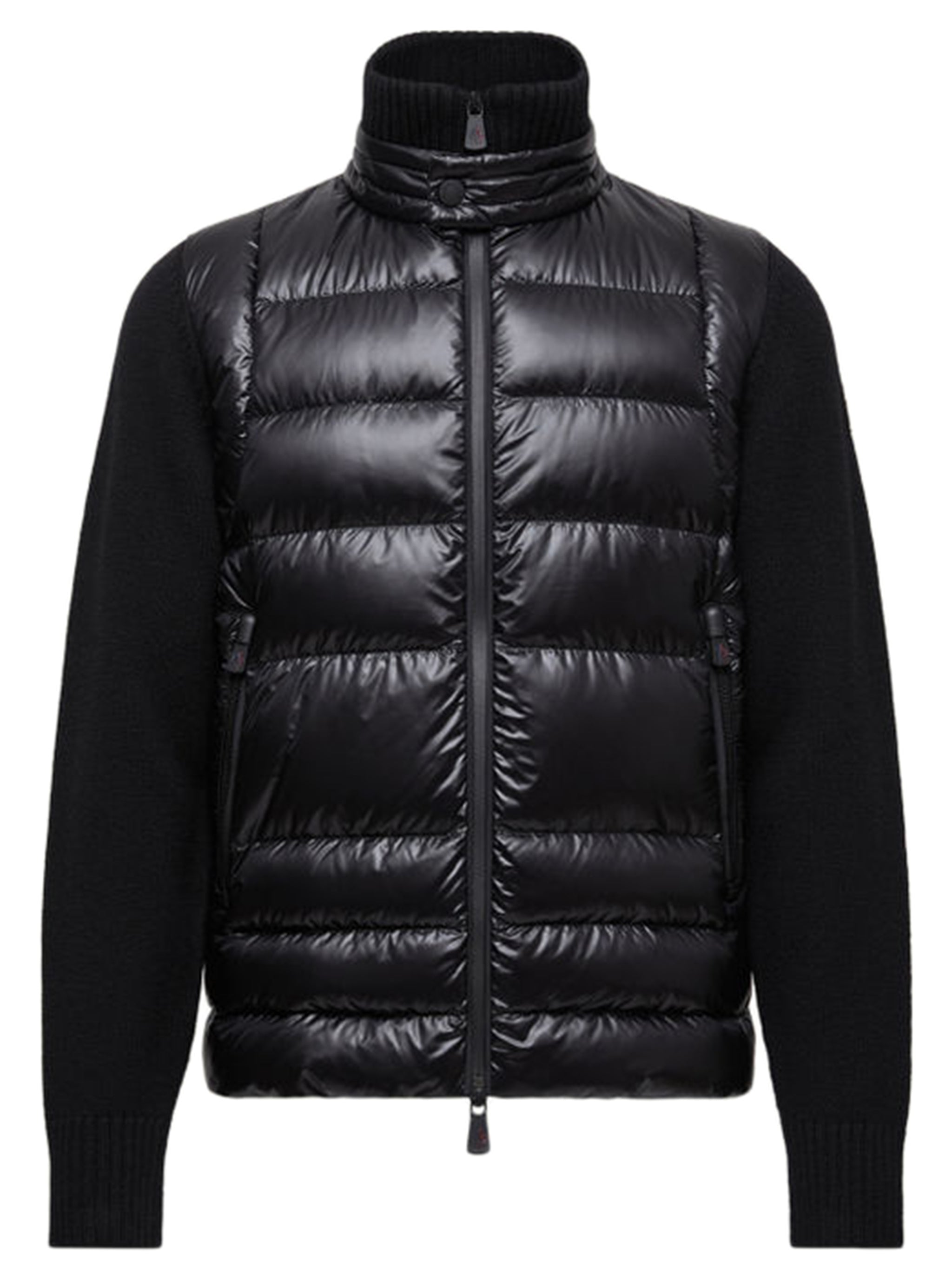 MONCLER Men's Padded Wool Cardigan with Zip - Size L