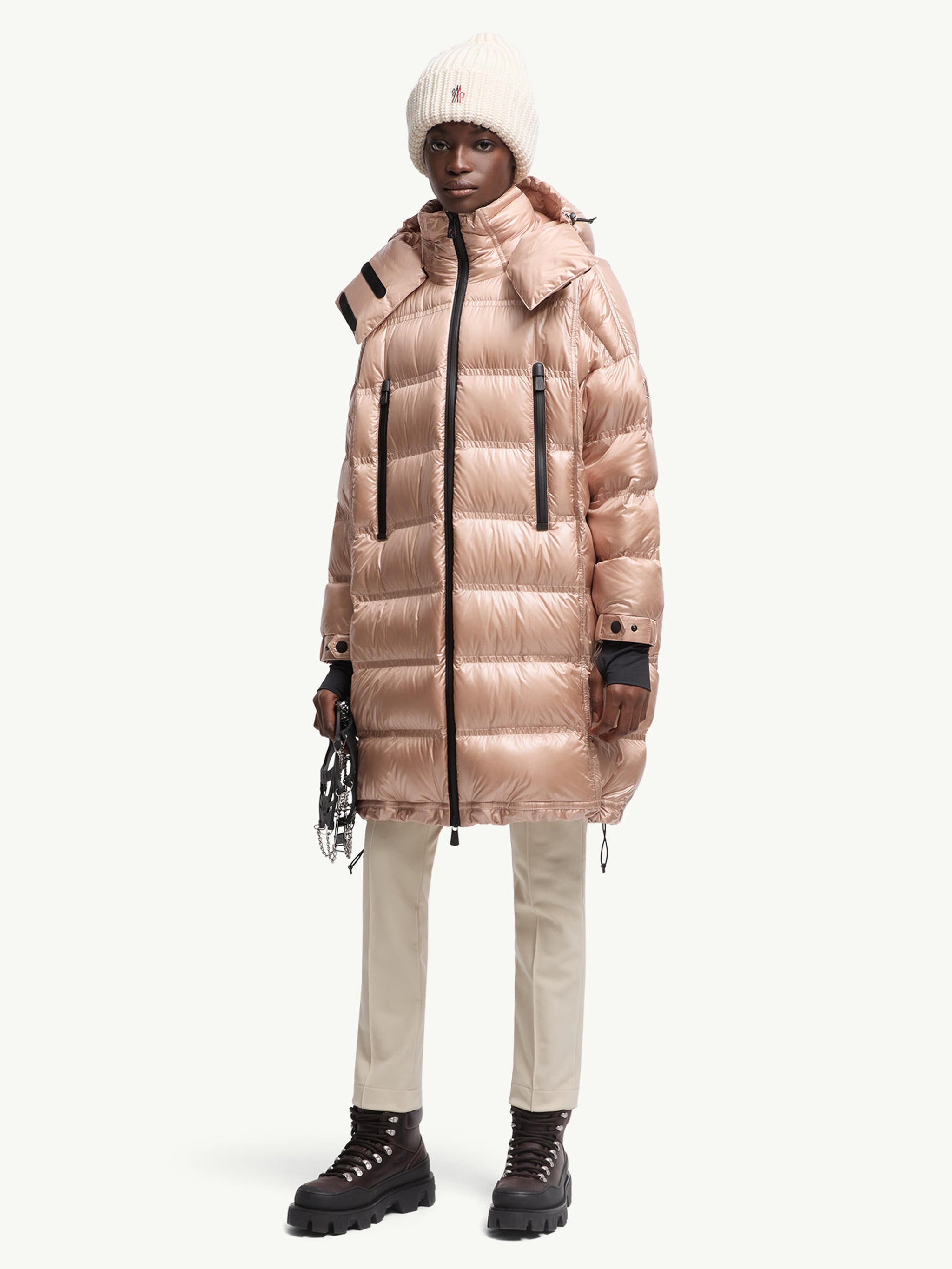MONCLER Hooded Long Down Jacket Size 1