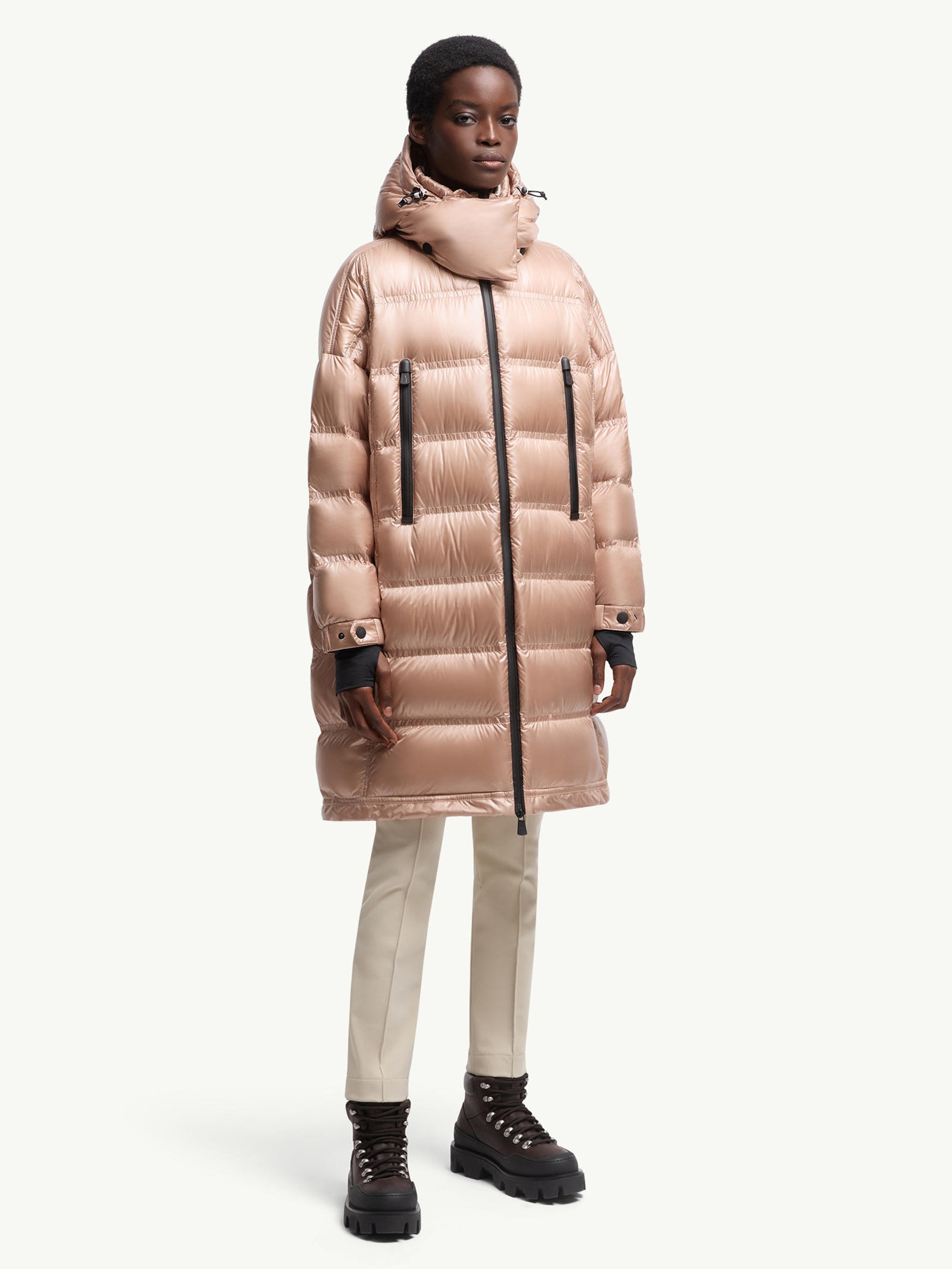 MONCLER Hooded Long Down Jacket Size 1