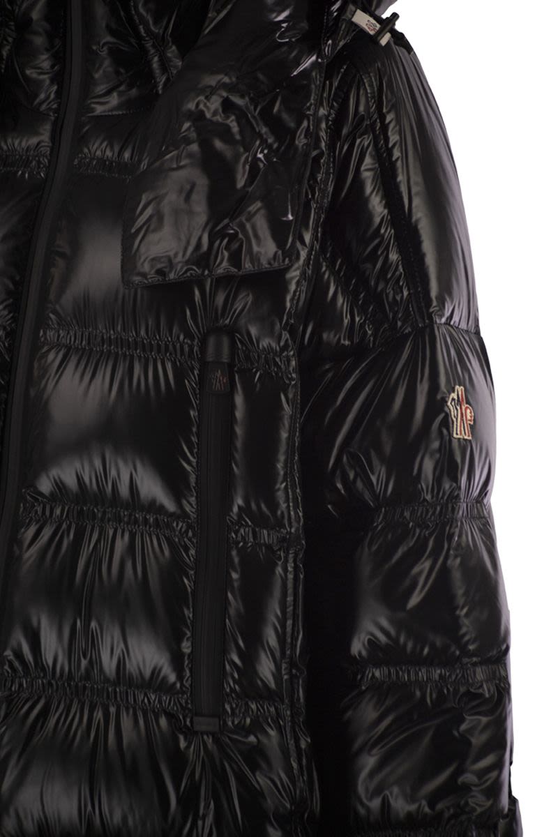 MONCLER Long Down Jacket with Hood for Women
