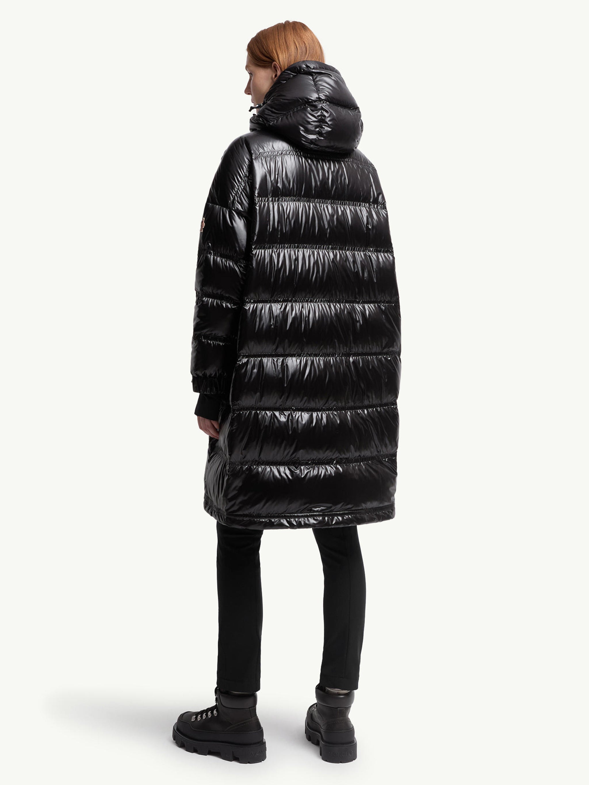 MONCLER Long Down Jacket with Hood for Women