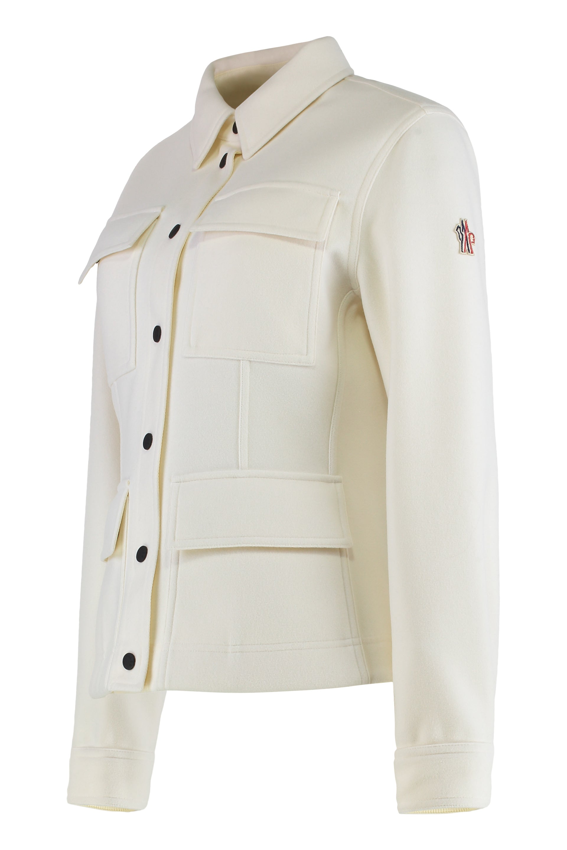 MONCLER GRENOBLE Long Sleeve Interlock Shirt with Functional Pockets