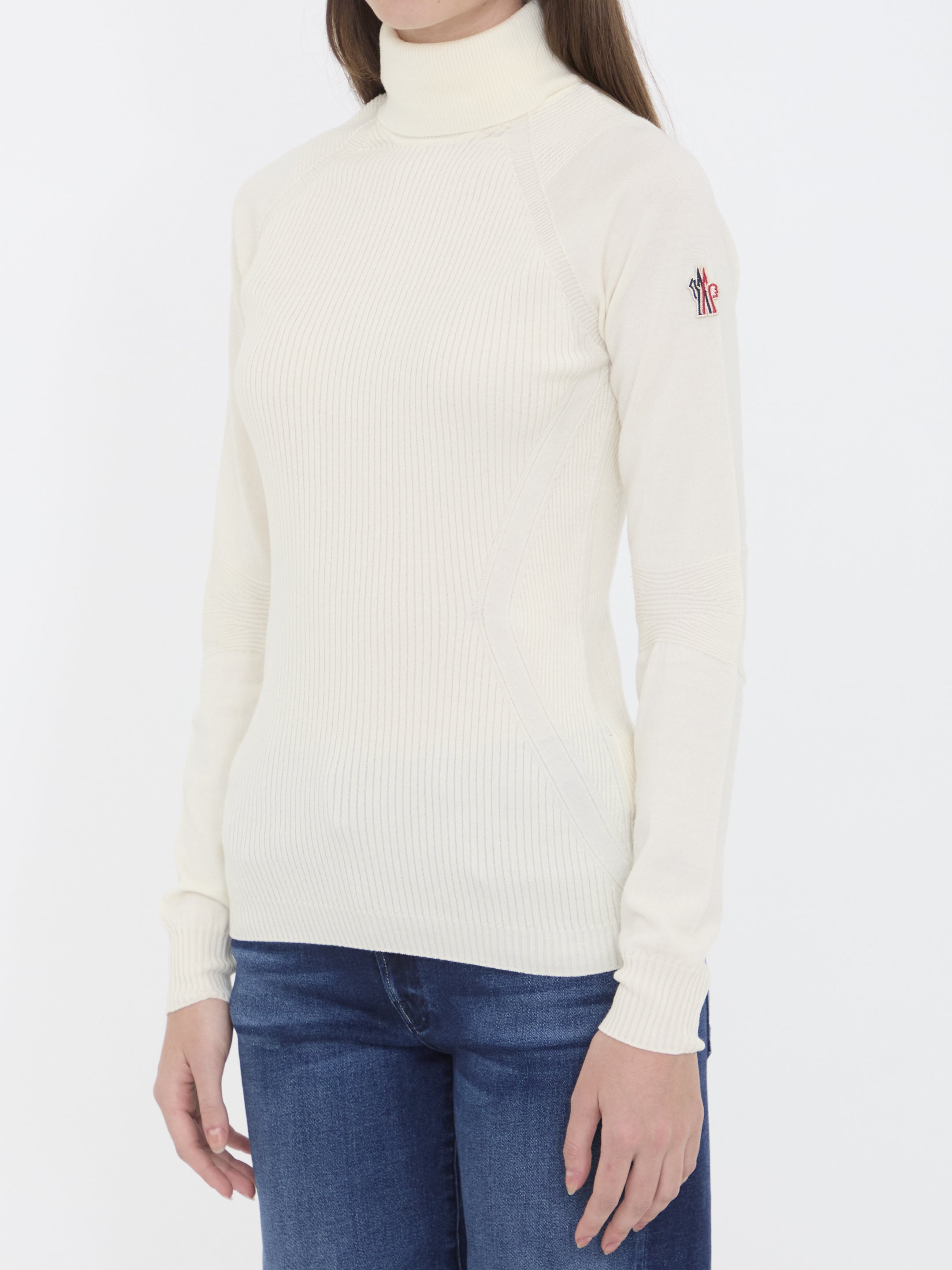 MONCLER GRENOBLE Wool Blend Turtleneck Sweater - Women's Regular Fit