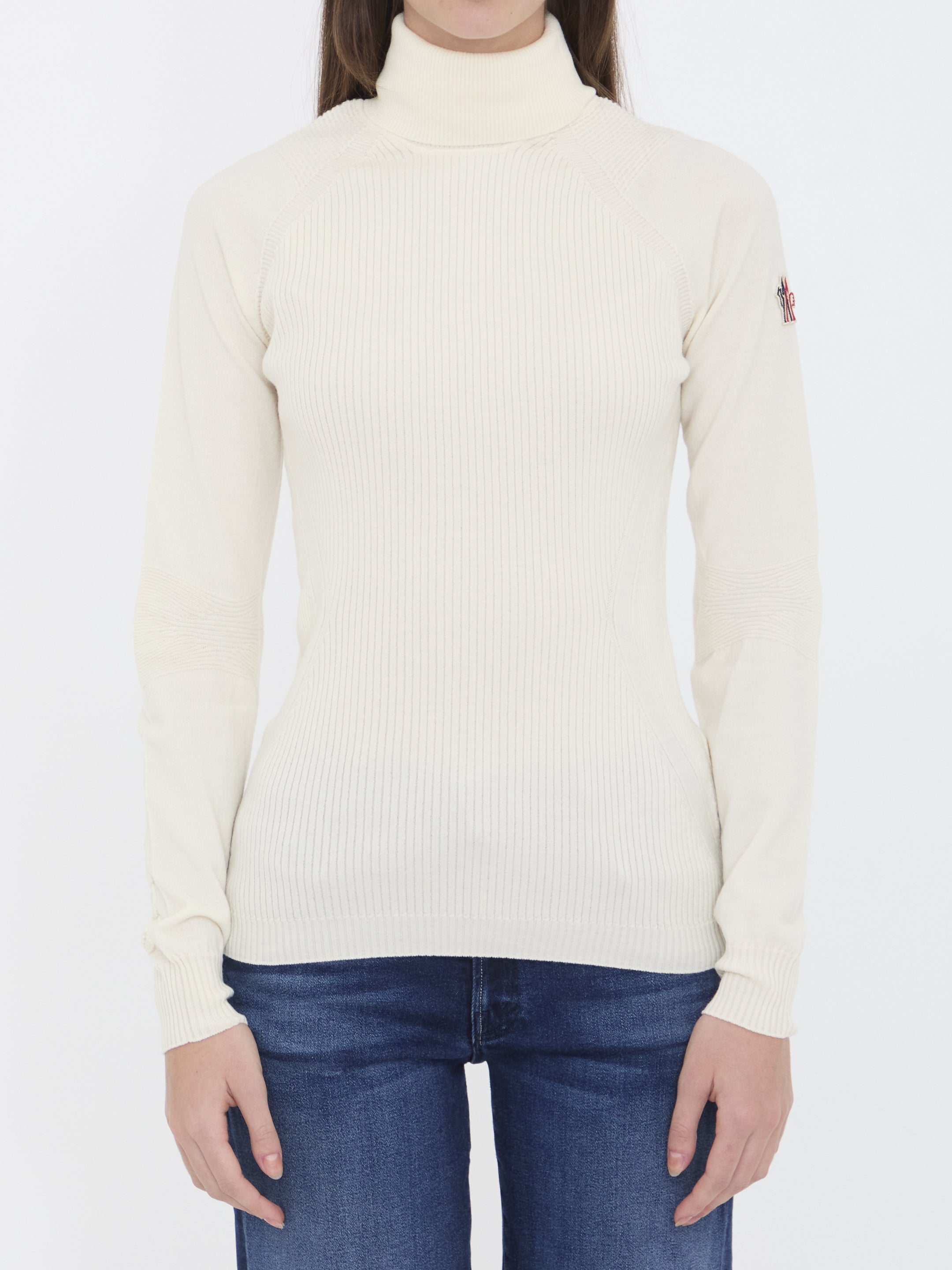 MONCLER GRENOBLE Wool Blend Turtleneck Sweater - Women's Regular Fit