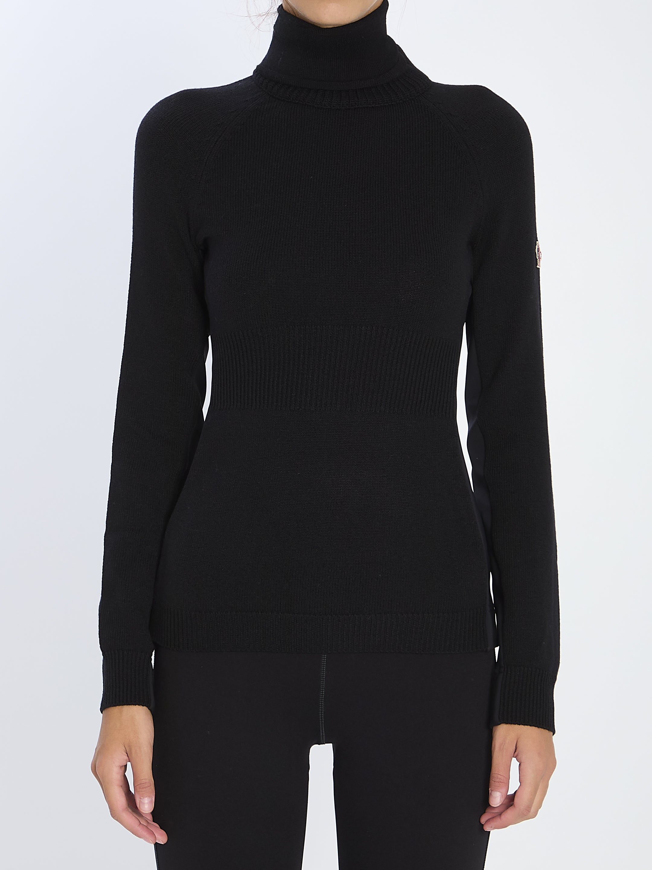 MONCLER GRENOBLE Slim Fit Knit High Collar Sweater - Size S