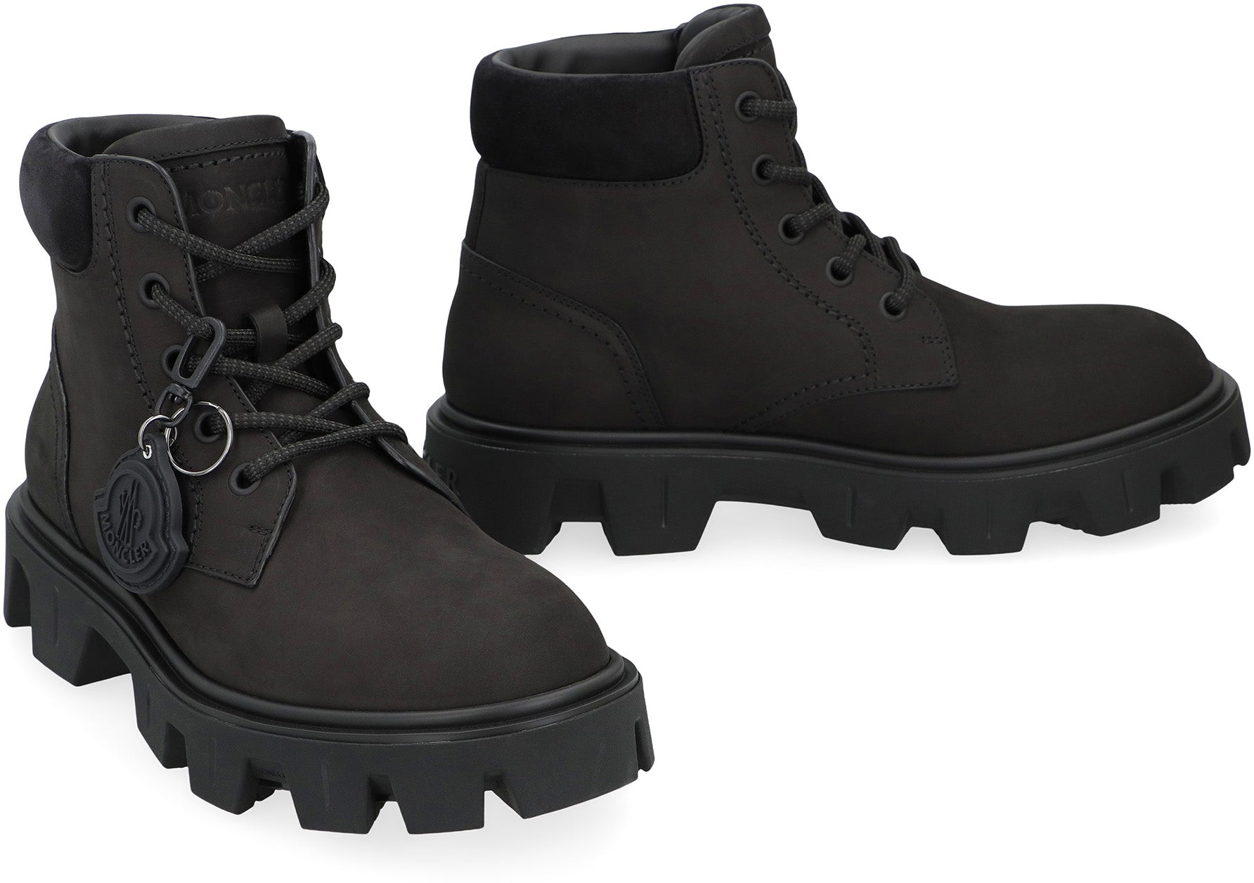 MONCLER Sturdy Lace-Up Boots for Men - Peak City Collection