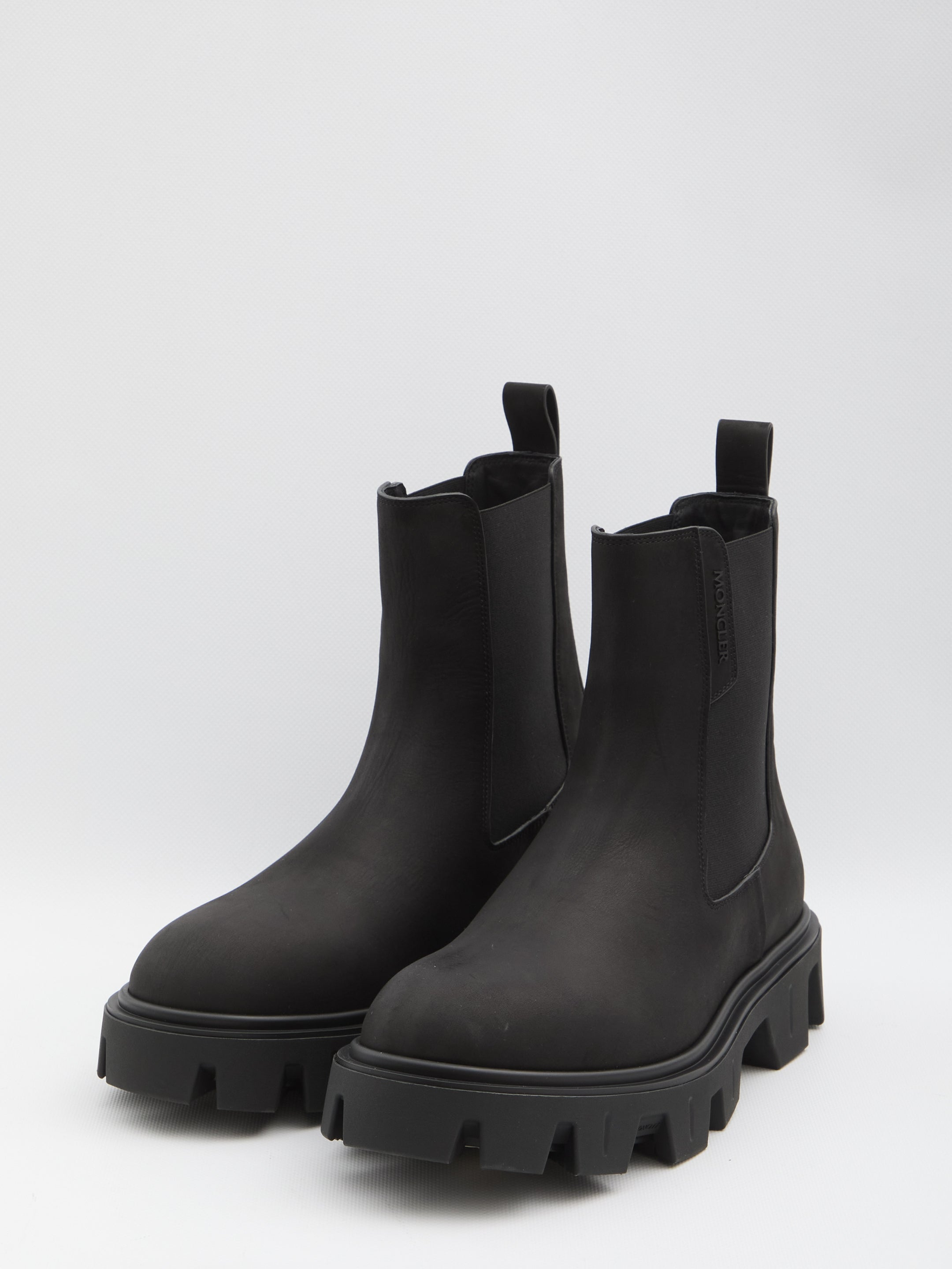 MONCLER Peak City Leather Chelsea Boots for Men