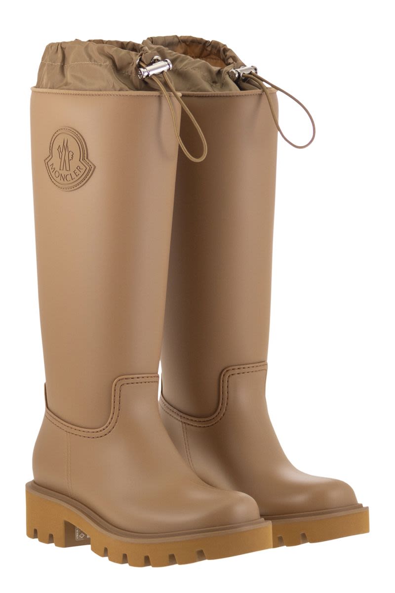 MONCLER Knee-High Rain Boots with Minimalist Silhouette