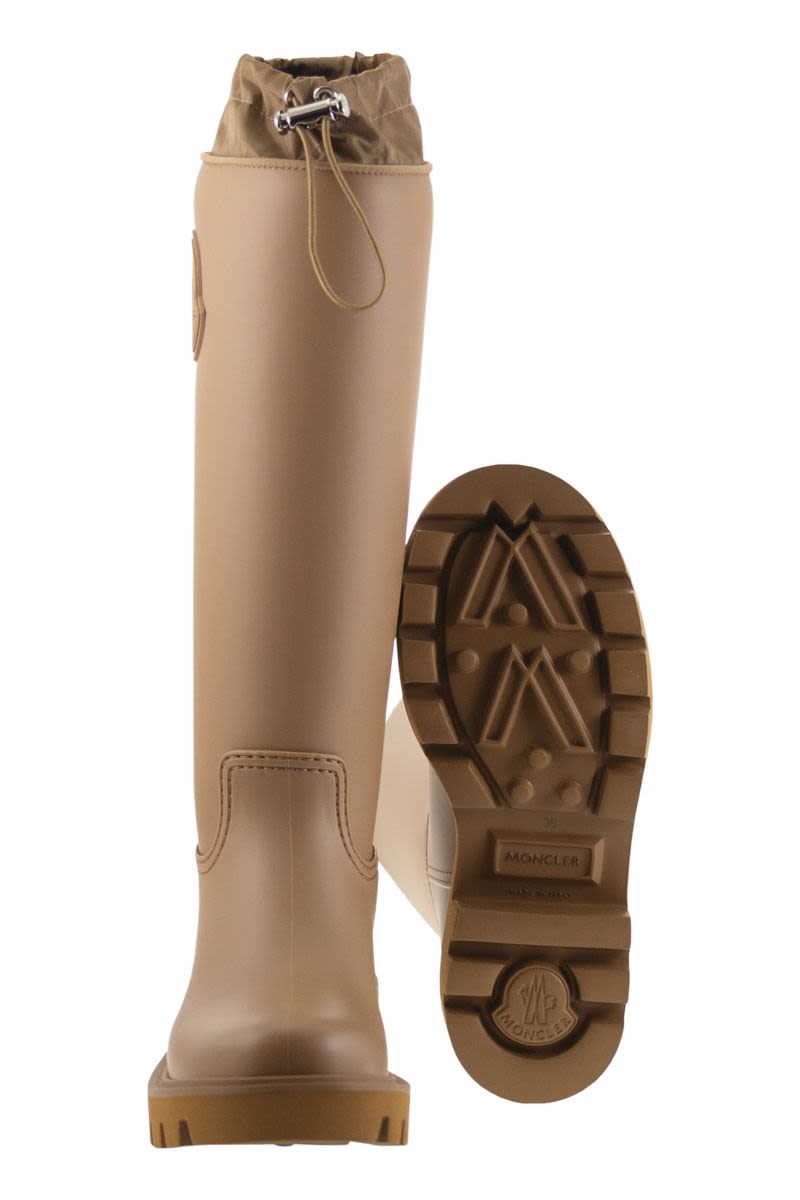 MONCLER Knee-High Rain Boots with Minimalist Silhouette