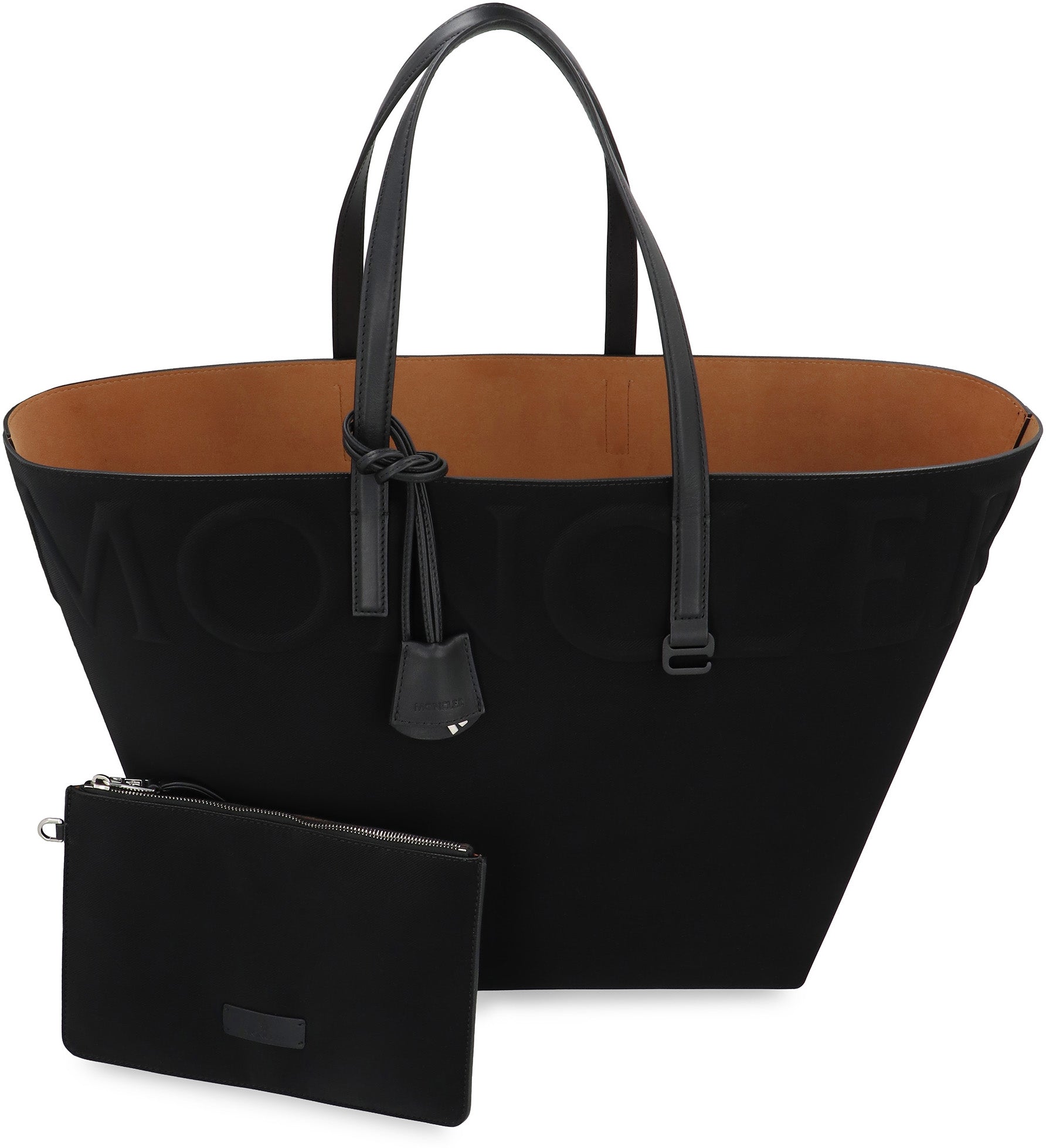 MONCLER Durable Tote Handbag with Leather Accents - 38x38.5x17 cm