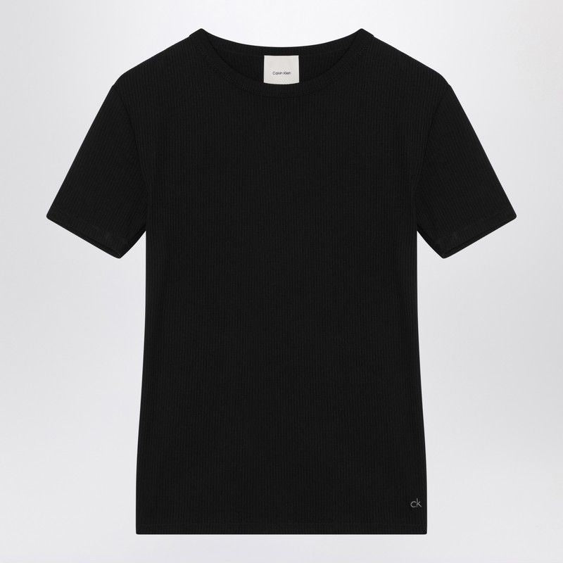 CALVIN KLEIN Ribbed Crew Neck T-Shirt for Women - SS25