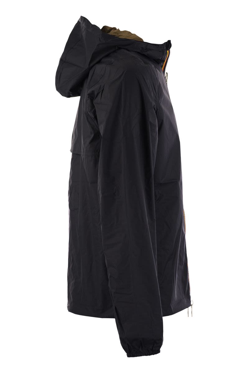 K-WAY Men's Reversible Hooded Jacket - Short and Stylish