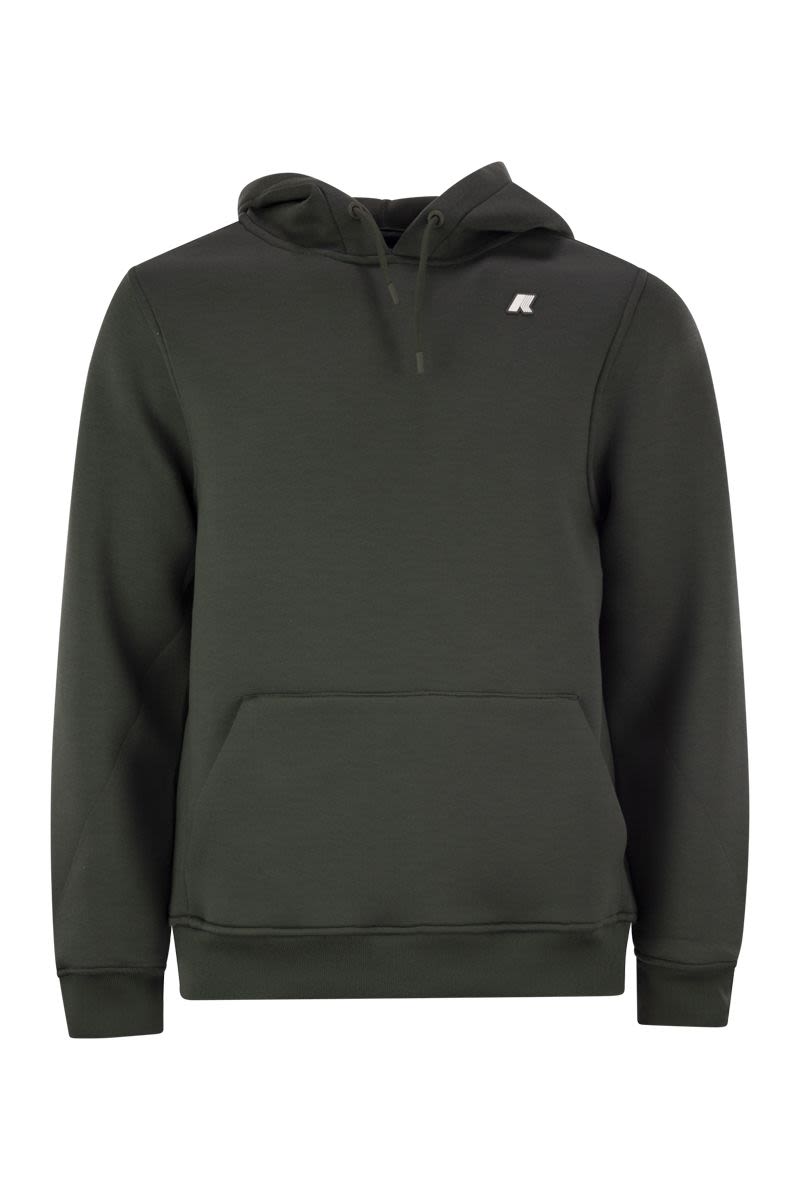 K-WAY Men's Lightweight Hoodie with Adjustable Hood and Pouch Pockets