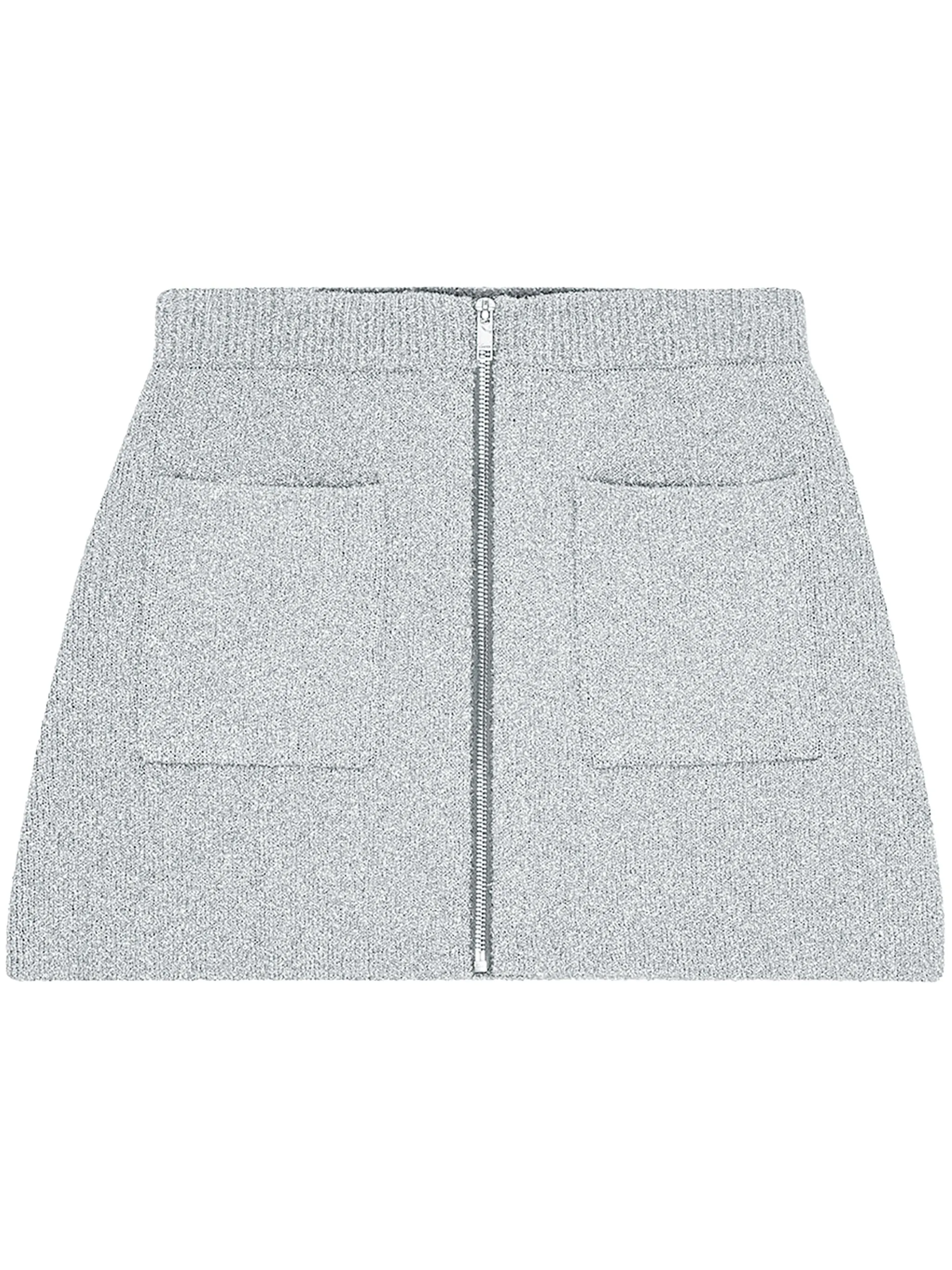 GANNI Zip-Up Knit Skirt - Size 36