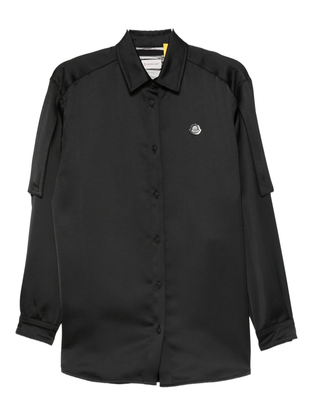 MONCLER GENIUS Satin Finish Long Sleeve Button-Up Shirt