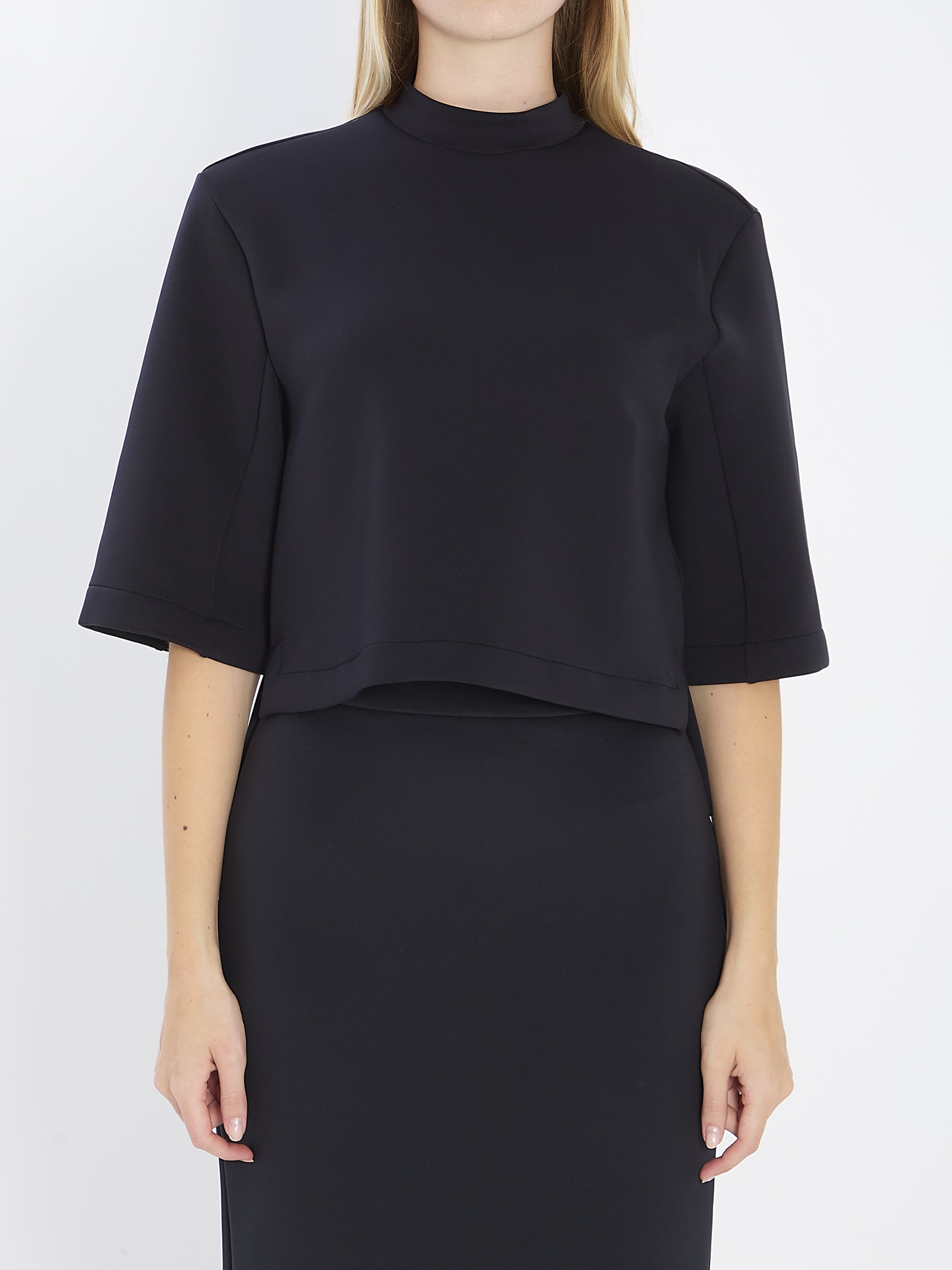 MONCLER GENIUS Genius Collection Cropped Short Sleeve Sweatshirt (S)