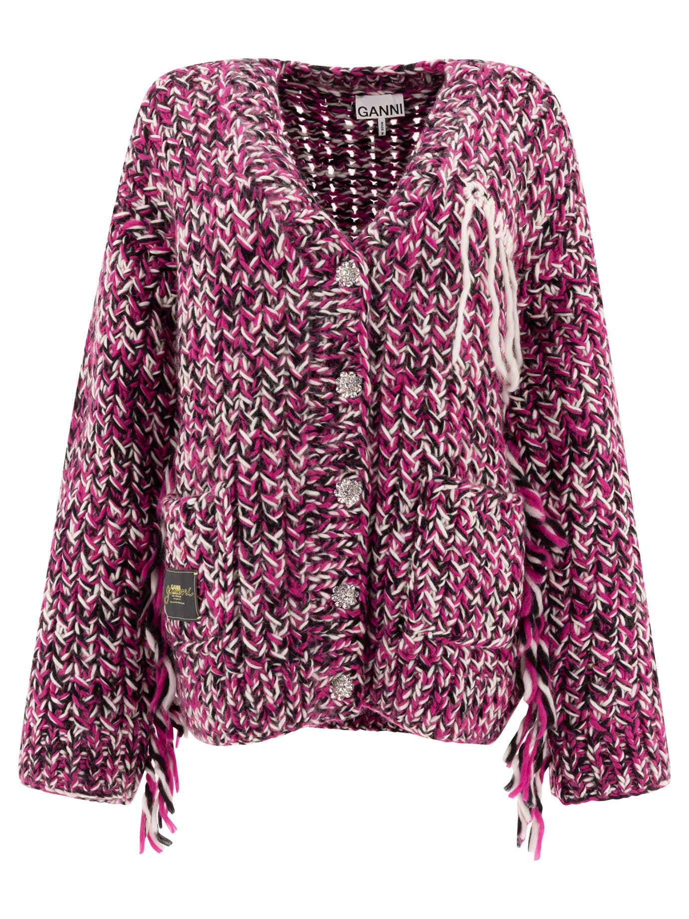 GANNI Oversized Handknitted Cardigan