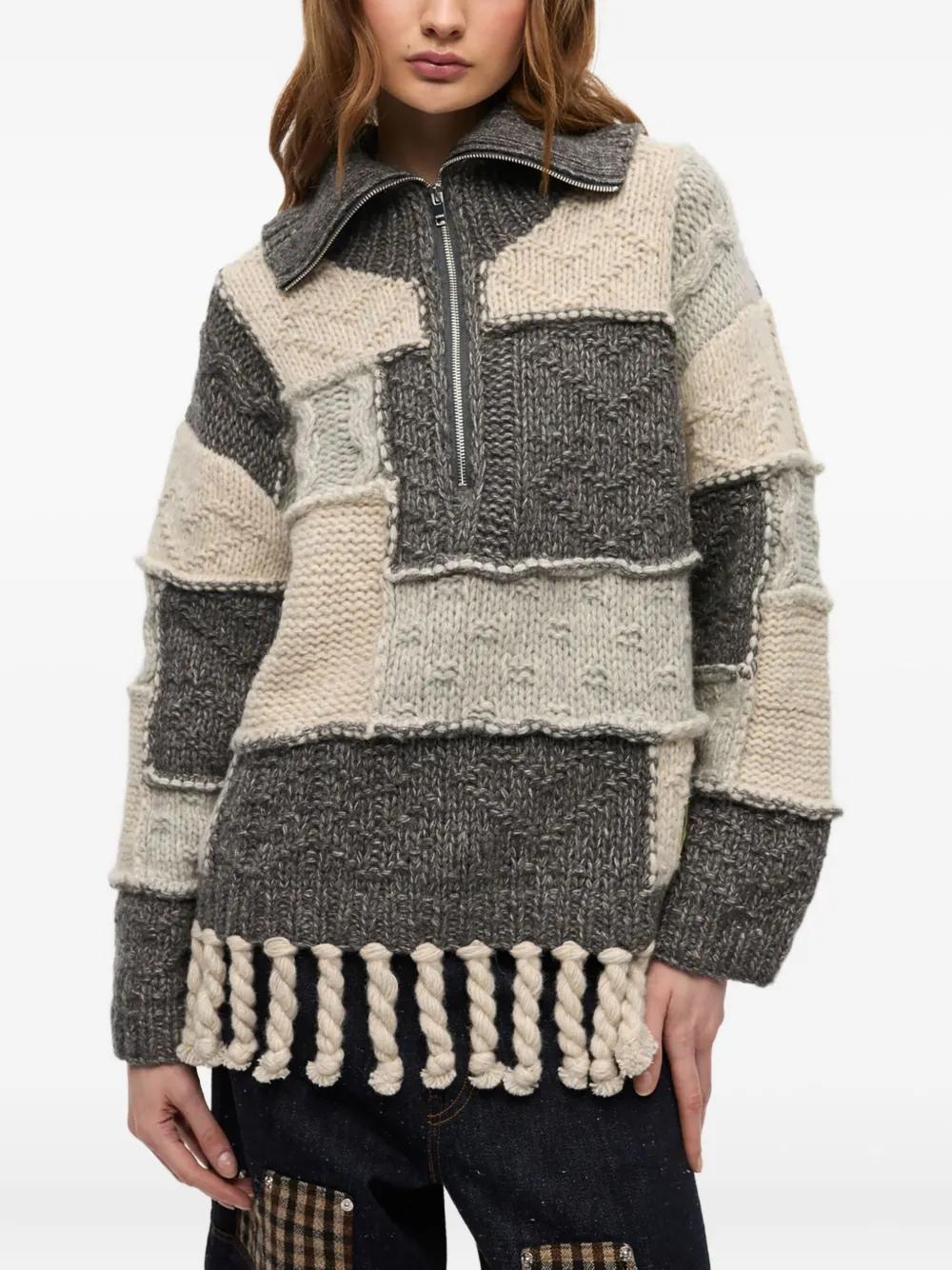 GANNI Panelled Knit Sweater for Women