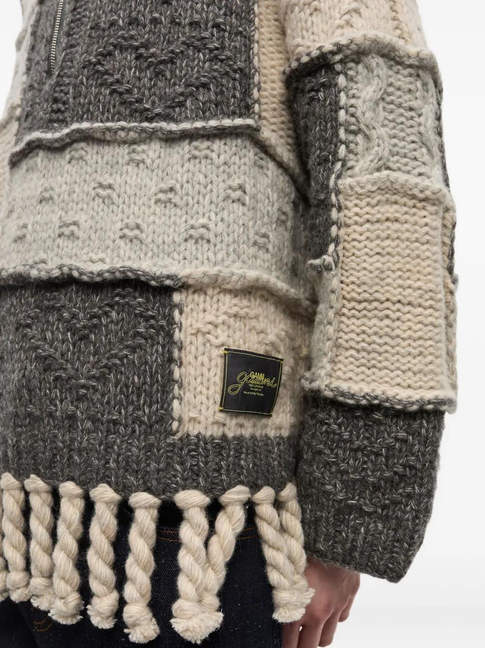 GANNI Panelled Knit Sweater for Women